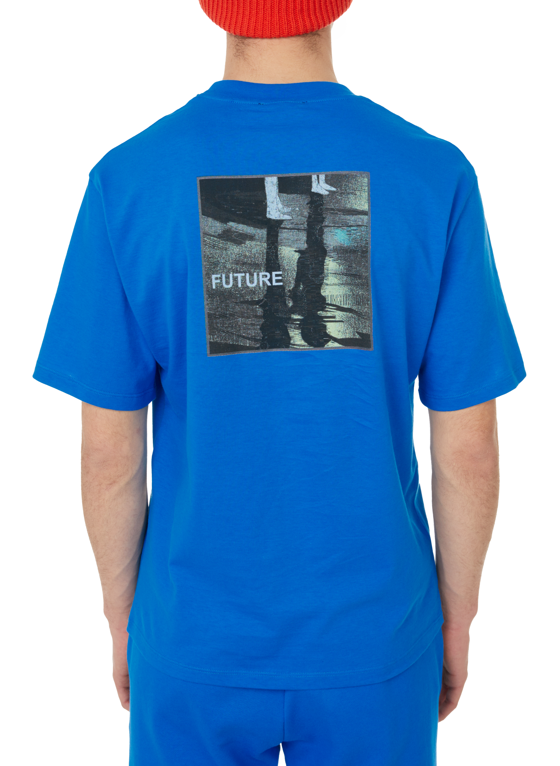 Cotton T-shirt UNTIL THE NIGHT IS OVER Blue