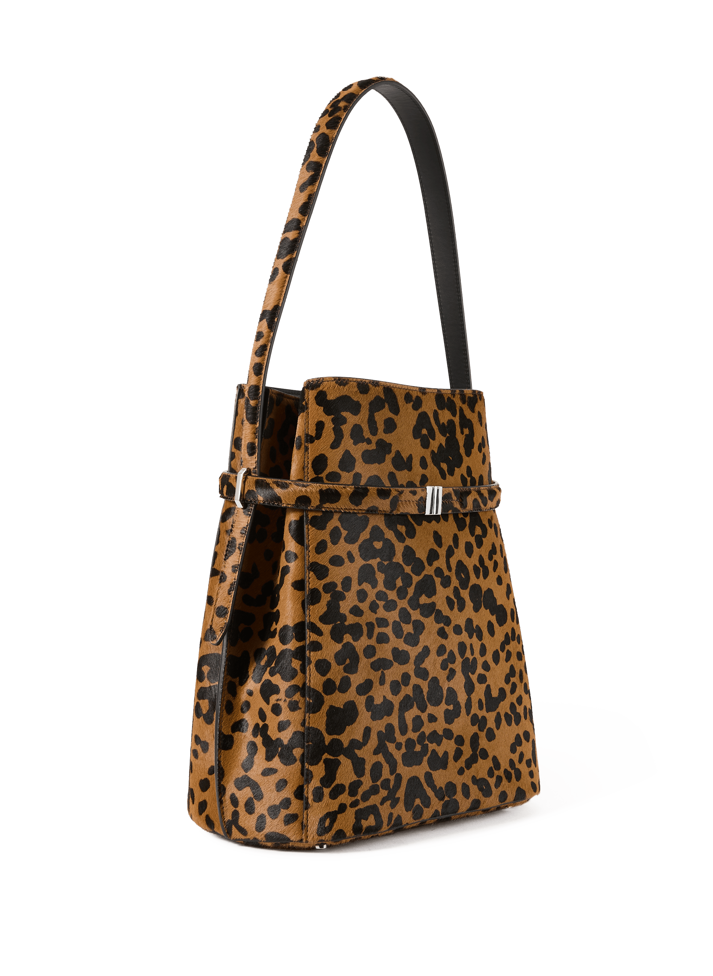 Grand sac seau à ceinture imprimé en cuir poulain TOTEME Multicolore