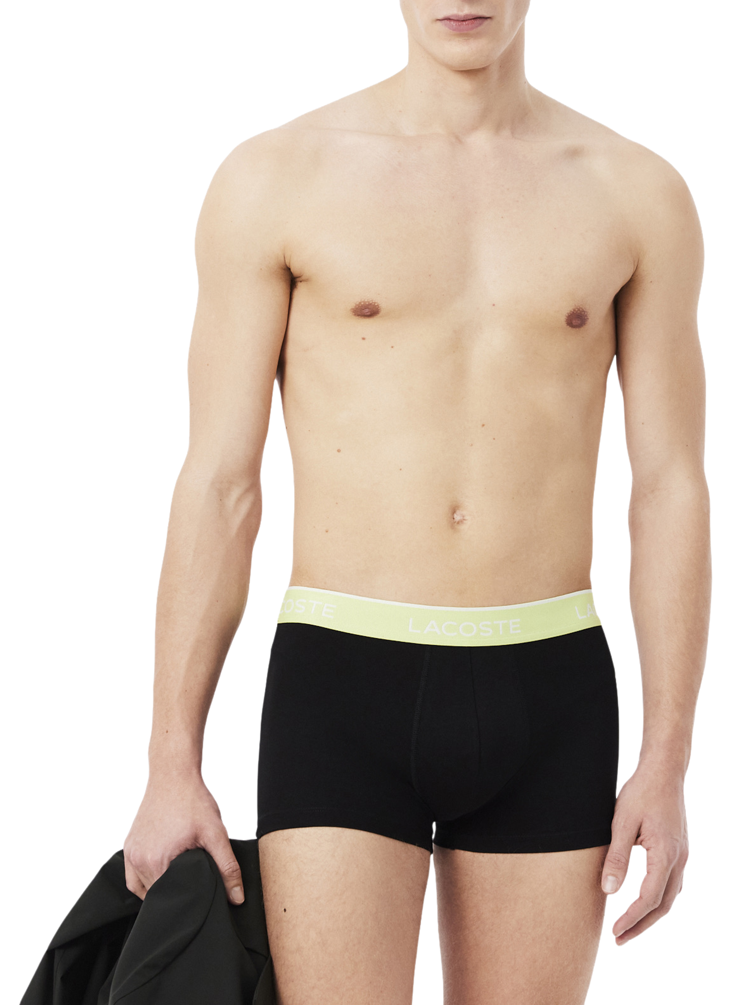 Lot de 3 boxers en coton mélangé LACOSTE Noir