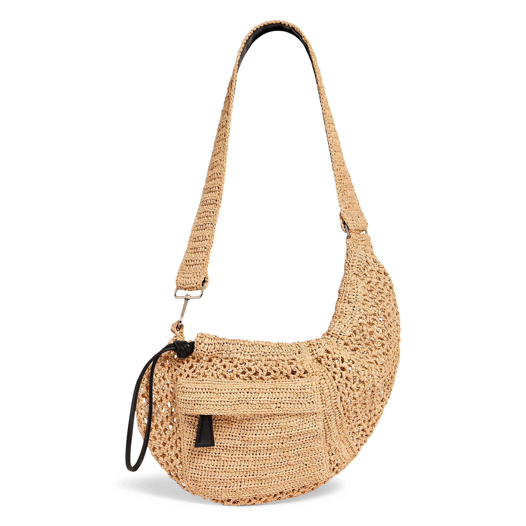 Sac bandoulière en raphia IRO Beige