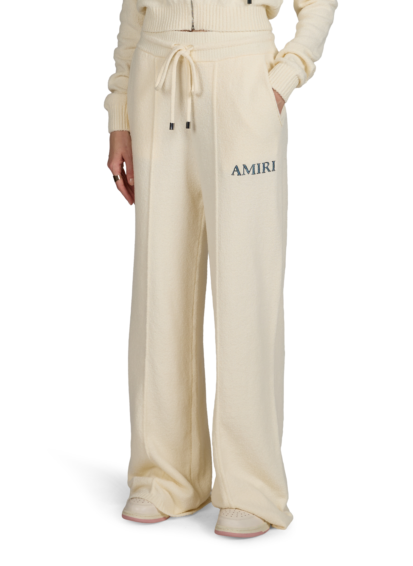 Pantalon de survêtement en coton éponge mélangé AMIRI Blanc