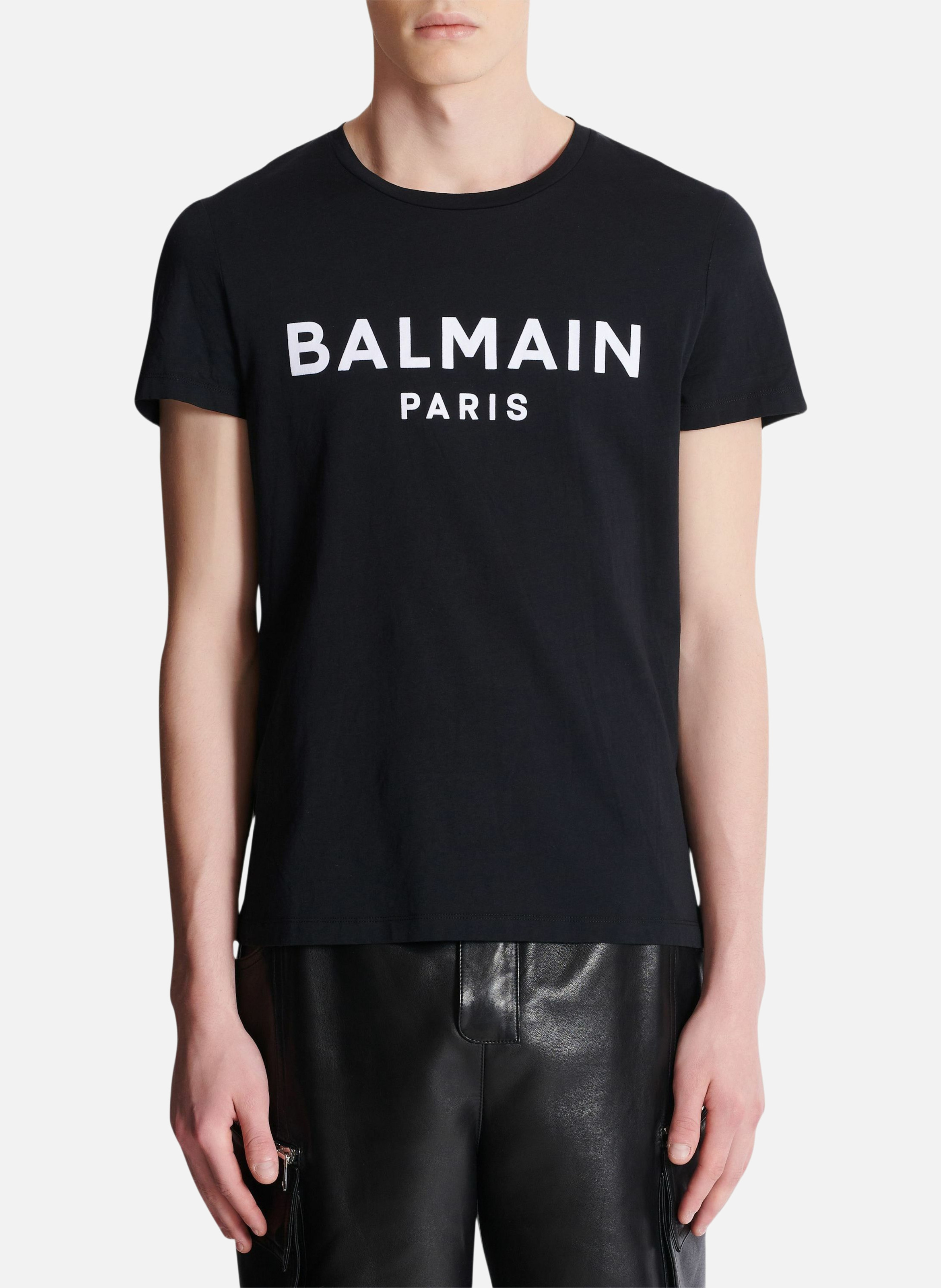 T-shirt imprimé balmain paris BALMAIN Noir