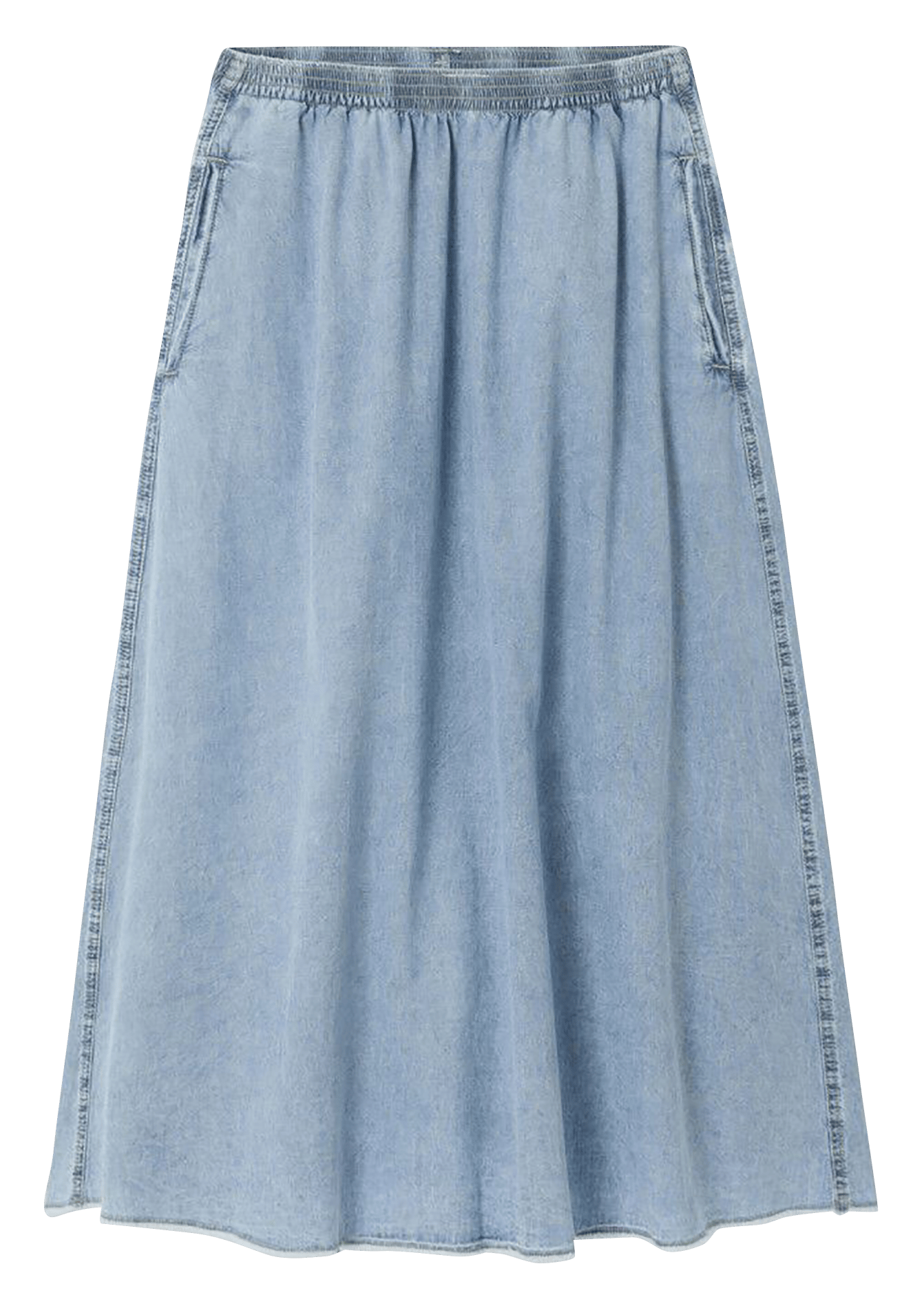 Jupe longue évasée en denim léger paybou AMERICAN VINTAGE Bleu