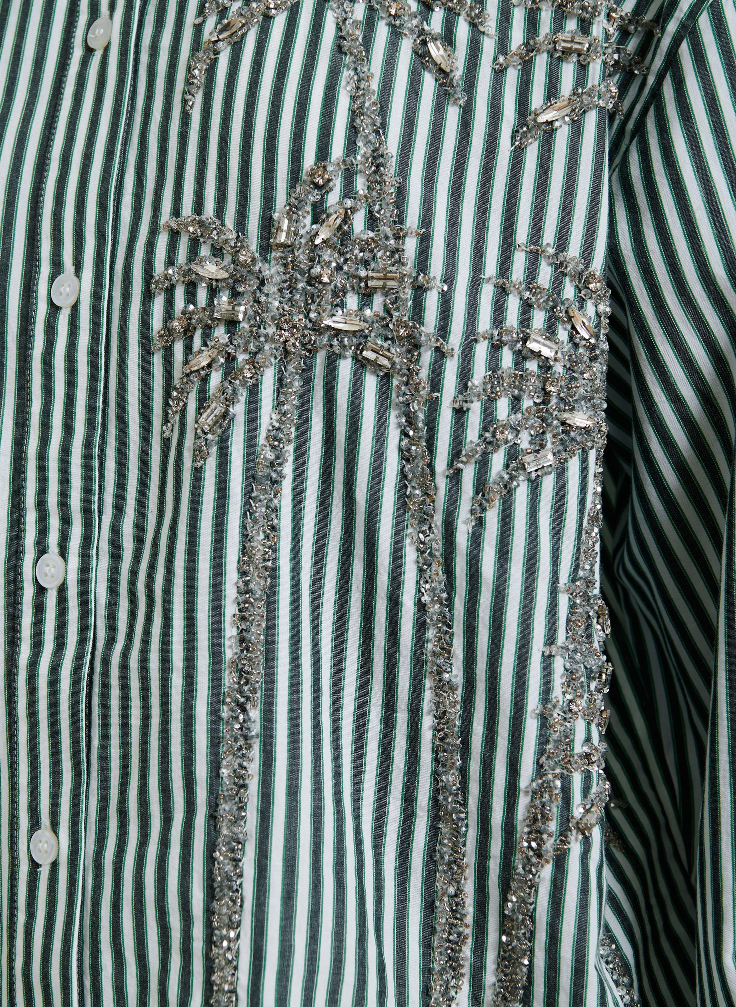 Chemise oversize col classique rayée kasper ESSENTIEL ANTWERP Blanc