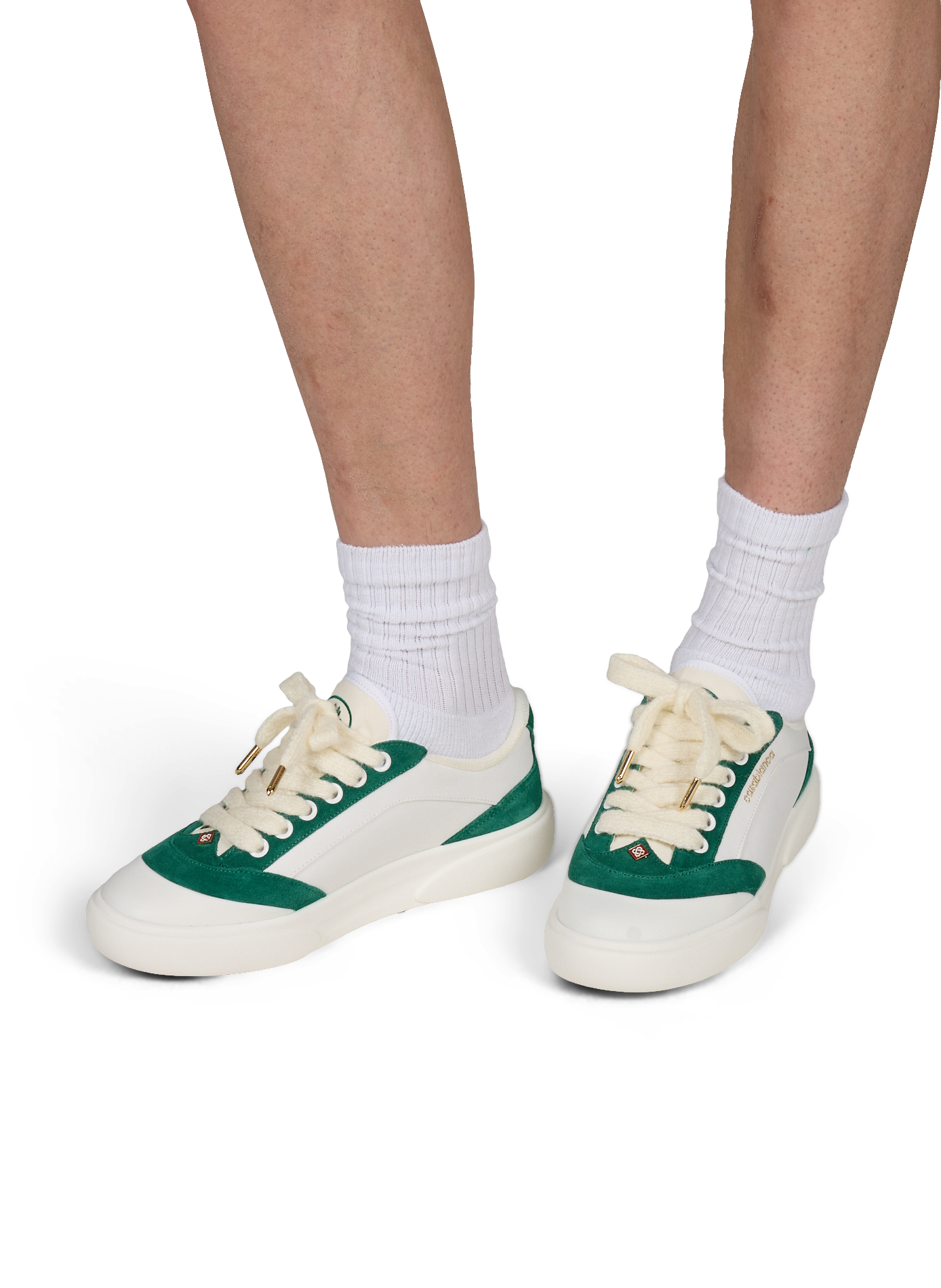 Baskets en cuir et coton CASABLANCA PARIS Multicolore