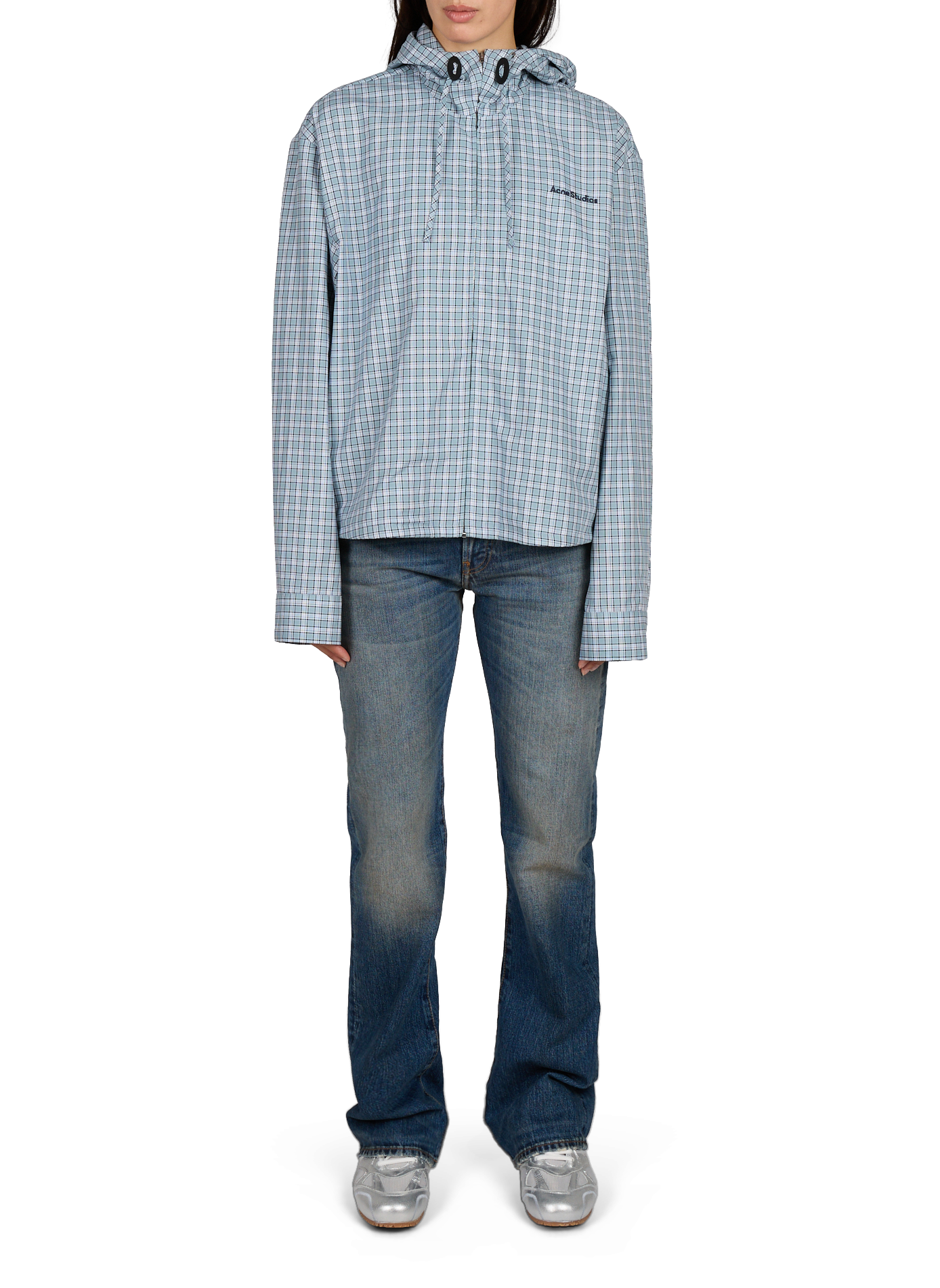 Vaqueros acampanados de algodón ACNE STUDIOS Azul