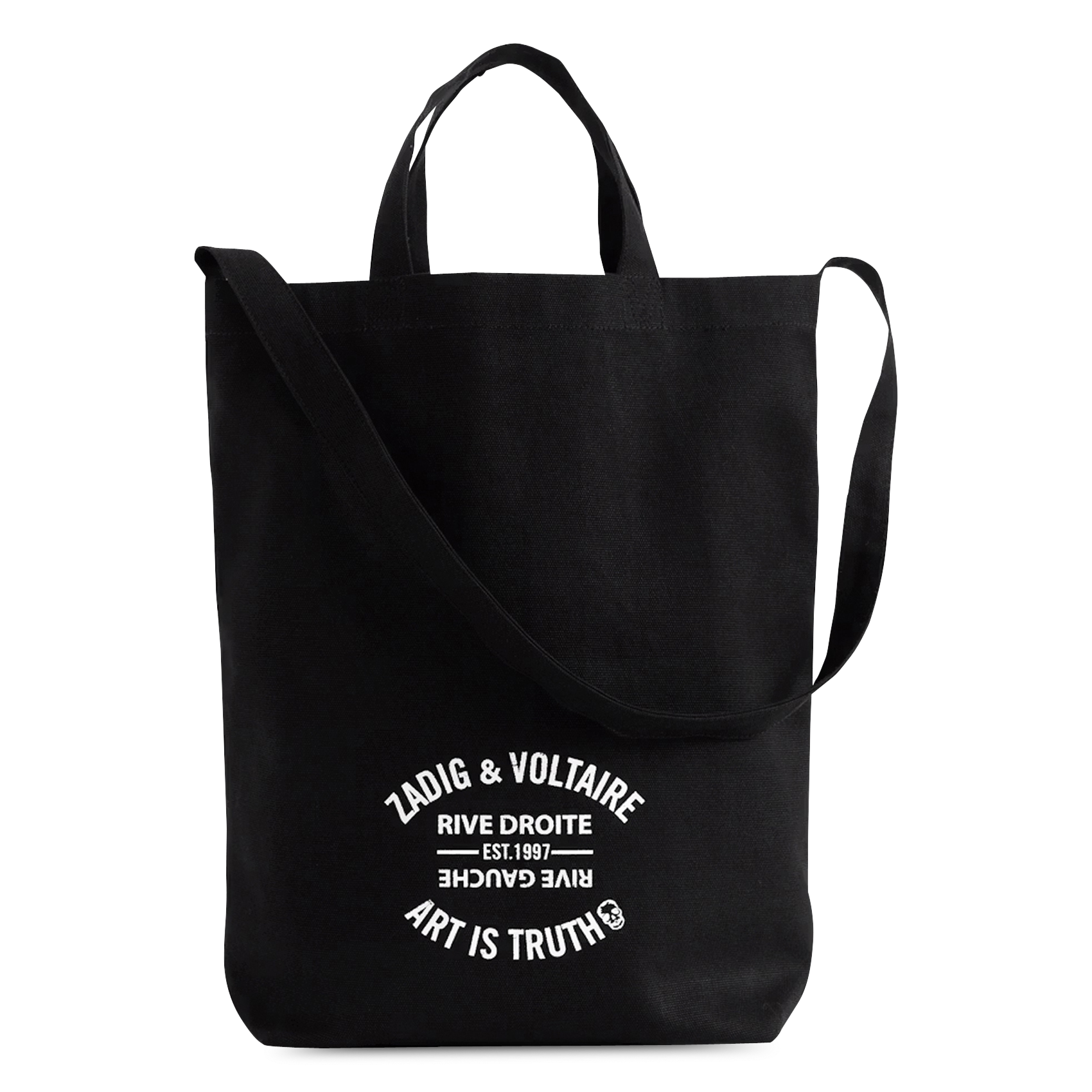 Sac à main en coton ZADIG&VOLTAIRE Noir