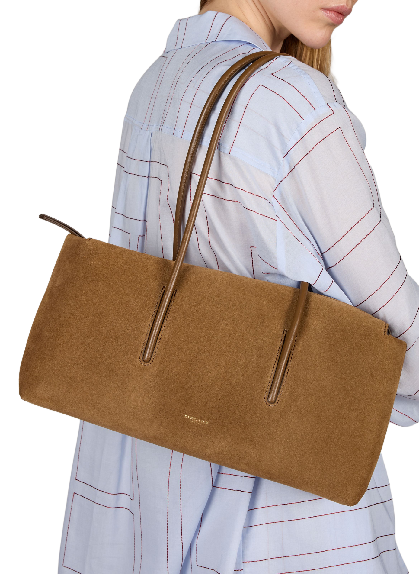 Sac Stockholm shoulder en cuir  DEMELLIER LONDON Beige