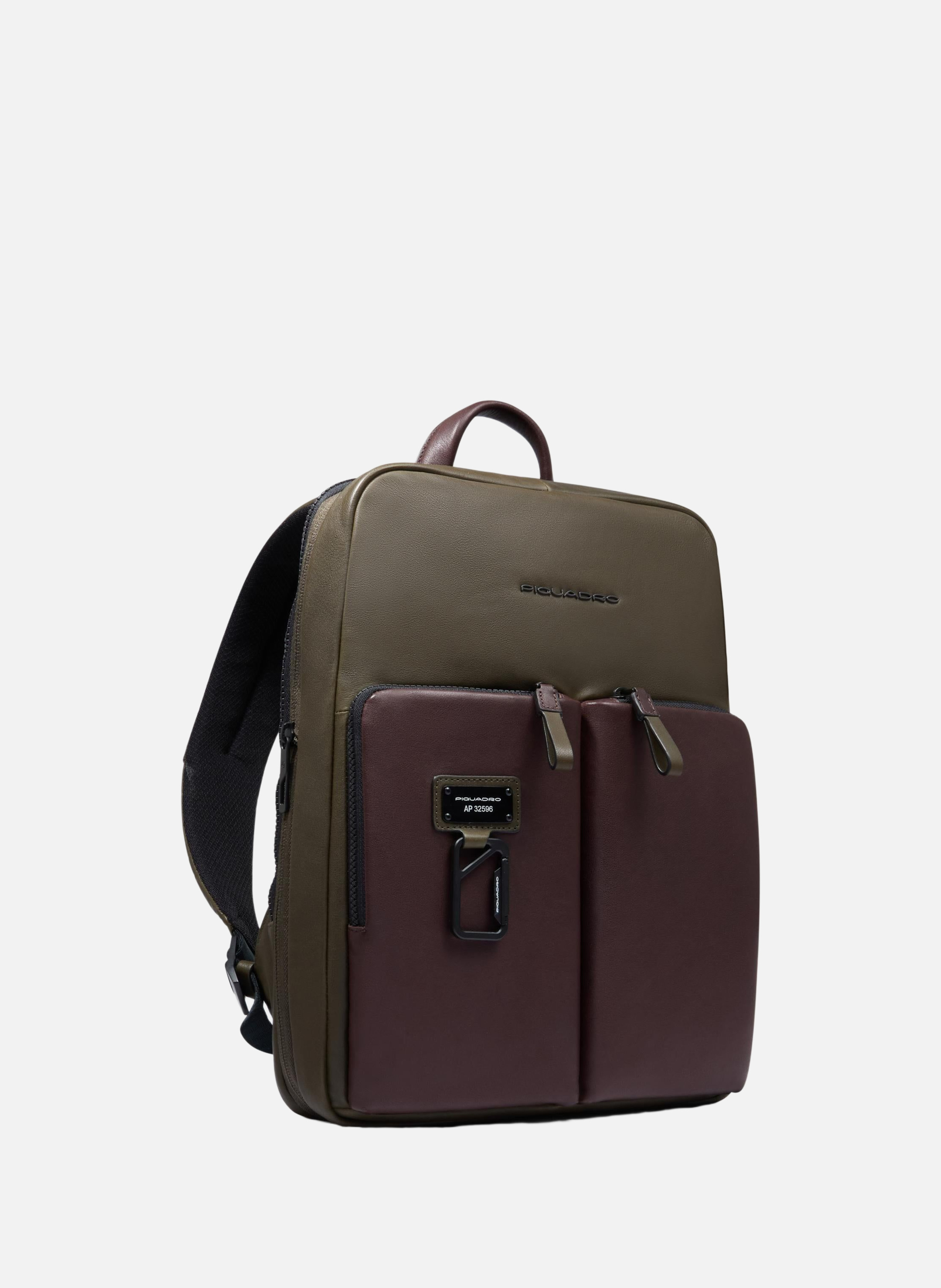 Slanke rugzak voor 14" laptop, uitbreidbaar | Groen PIQUADRO Heren