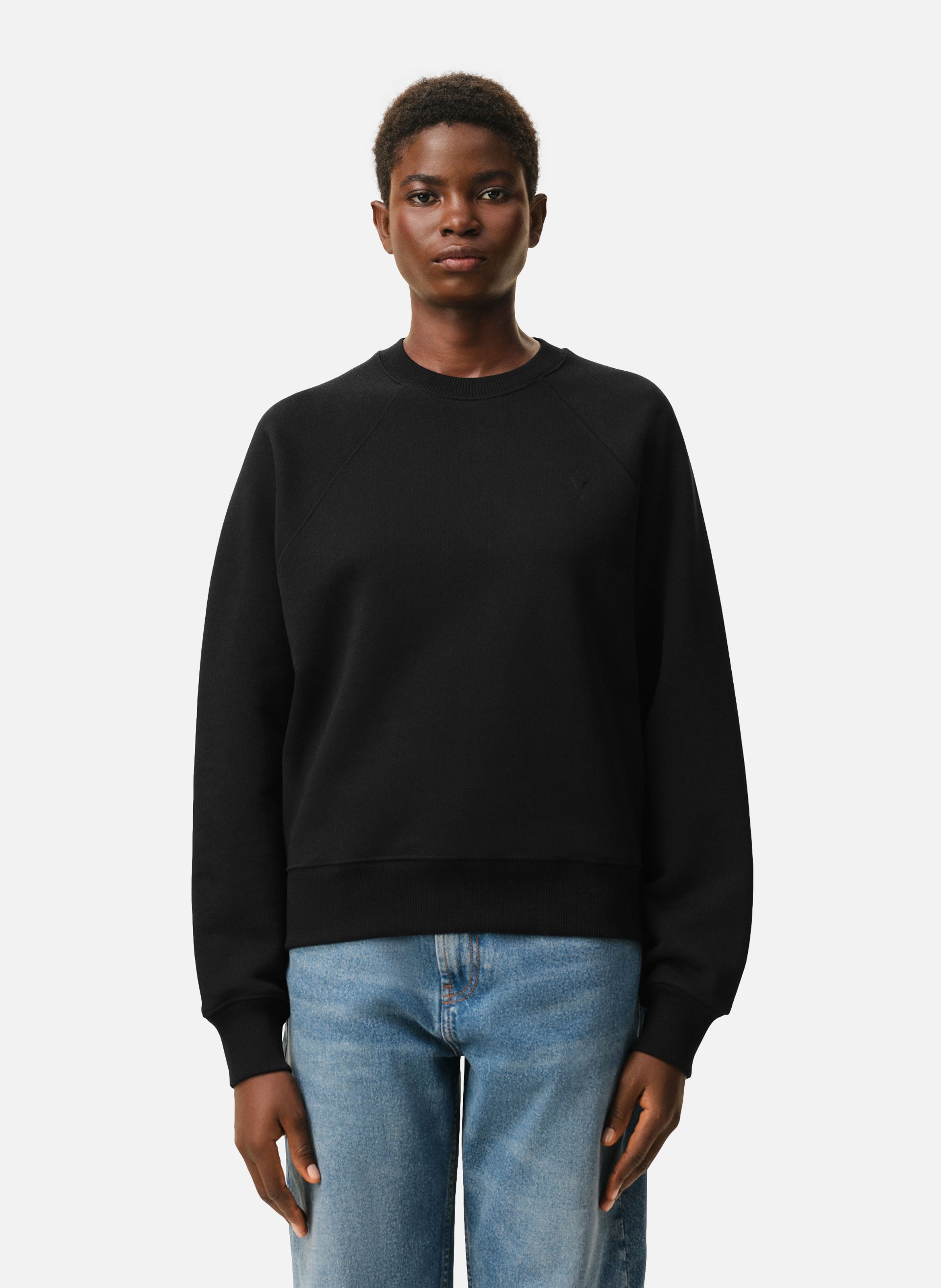 Sweatshirt ami de coeur en coton unisexe AMI PARIS Noir