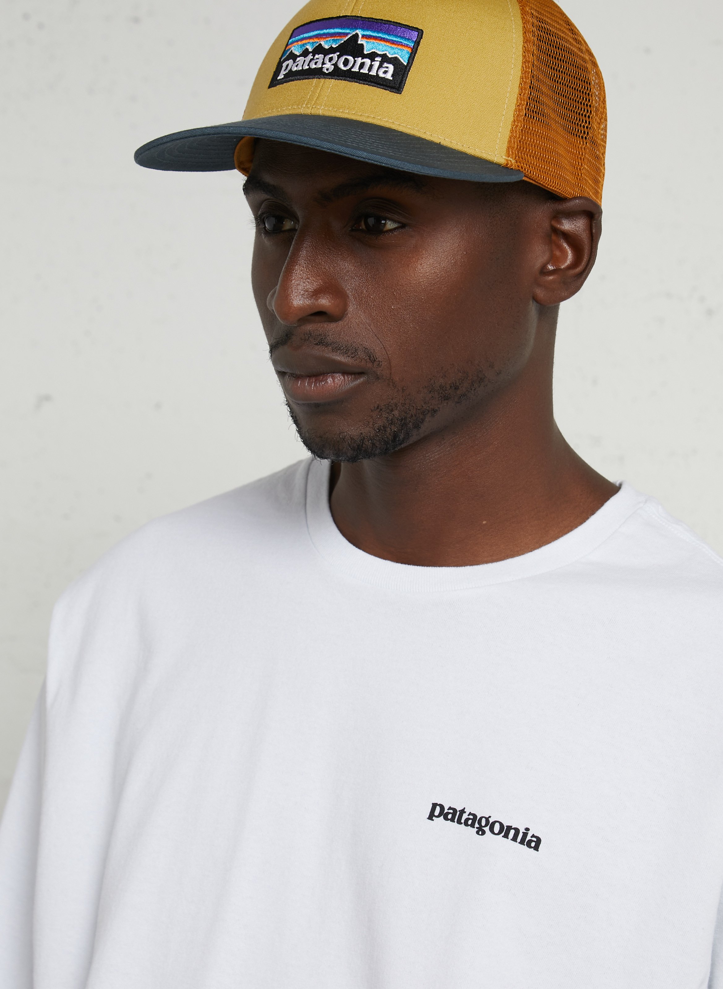 Tee-shirt col rond regular-fit sérigraphié en coton mélangé PATAGONIA Blanc
