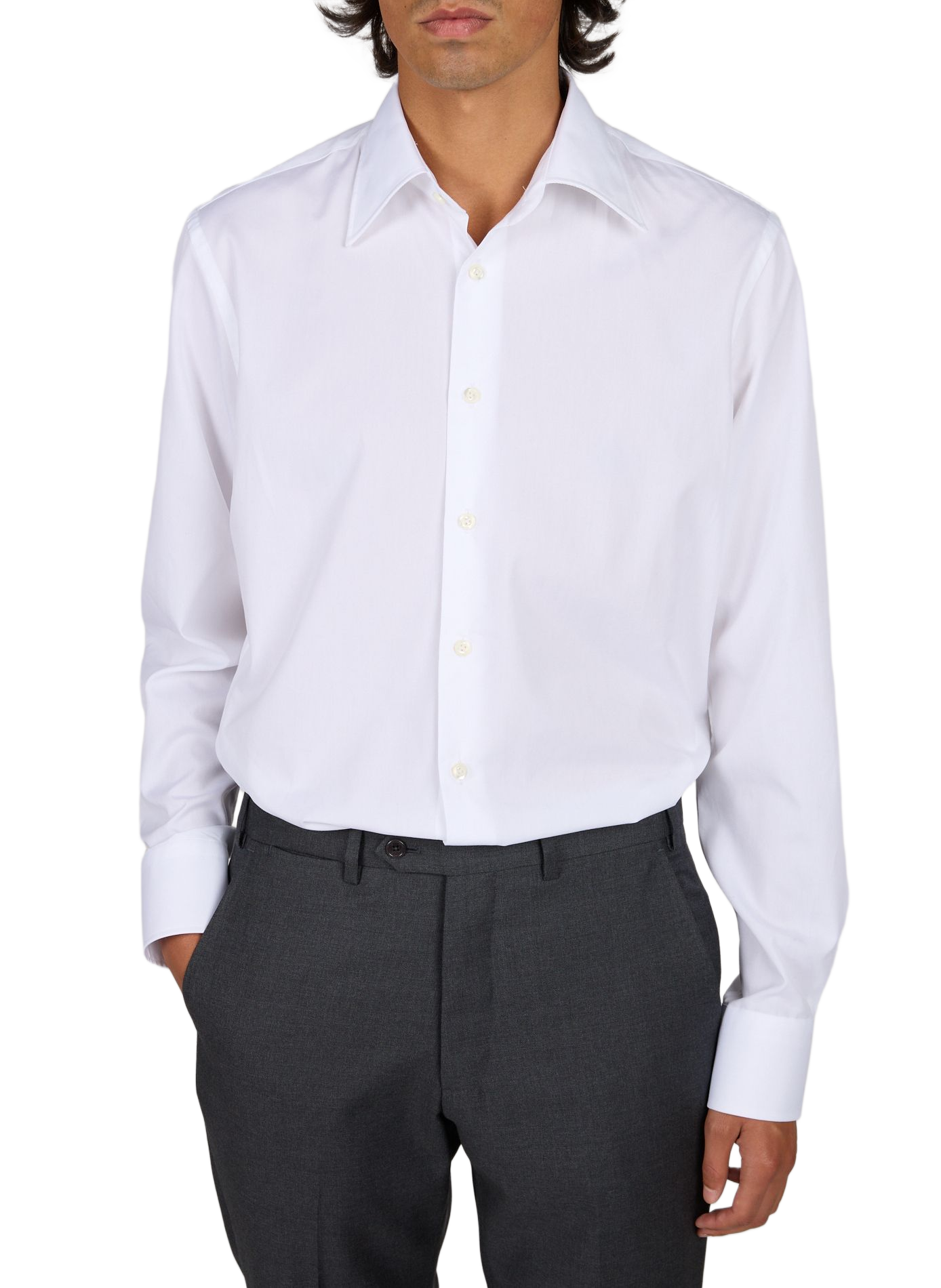 Chemise col classique manches contrastantes en coton VAN LAACK White