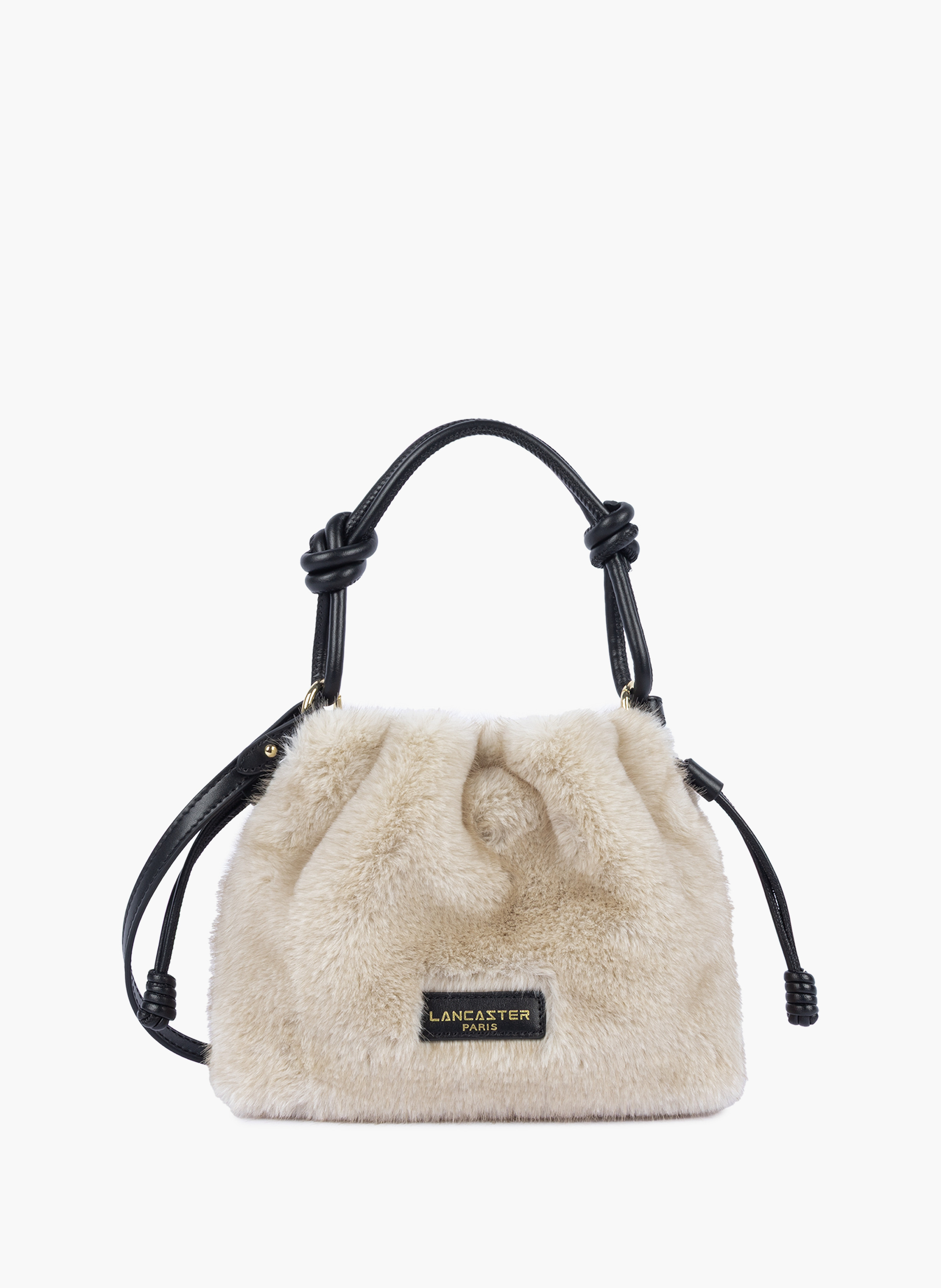 Petit sac besace - moumoute LANCASTER Blanc