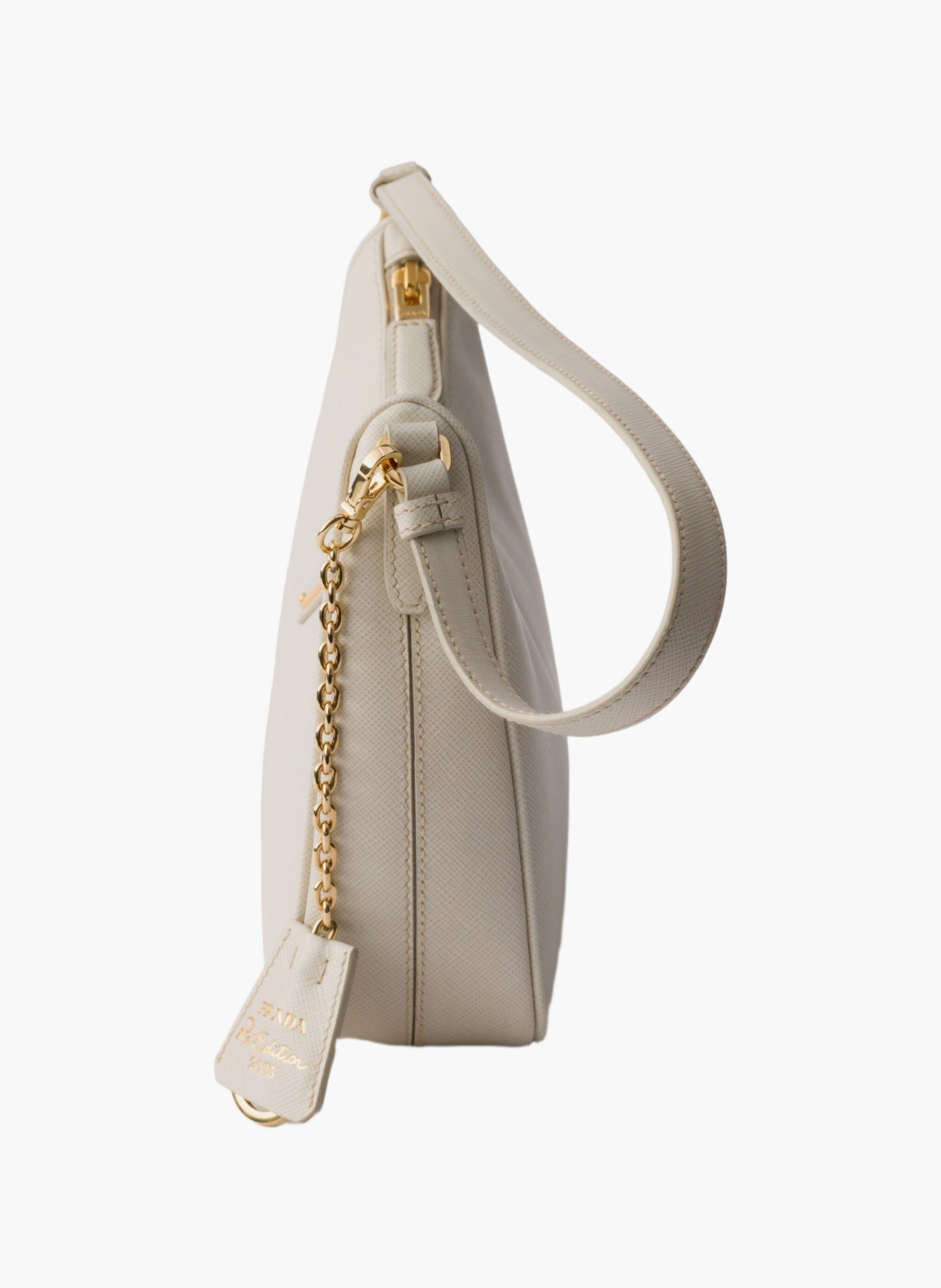 Prada re-edition 2005 saffiano leather mini-bag PRADA Beige