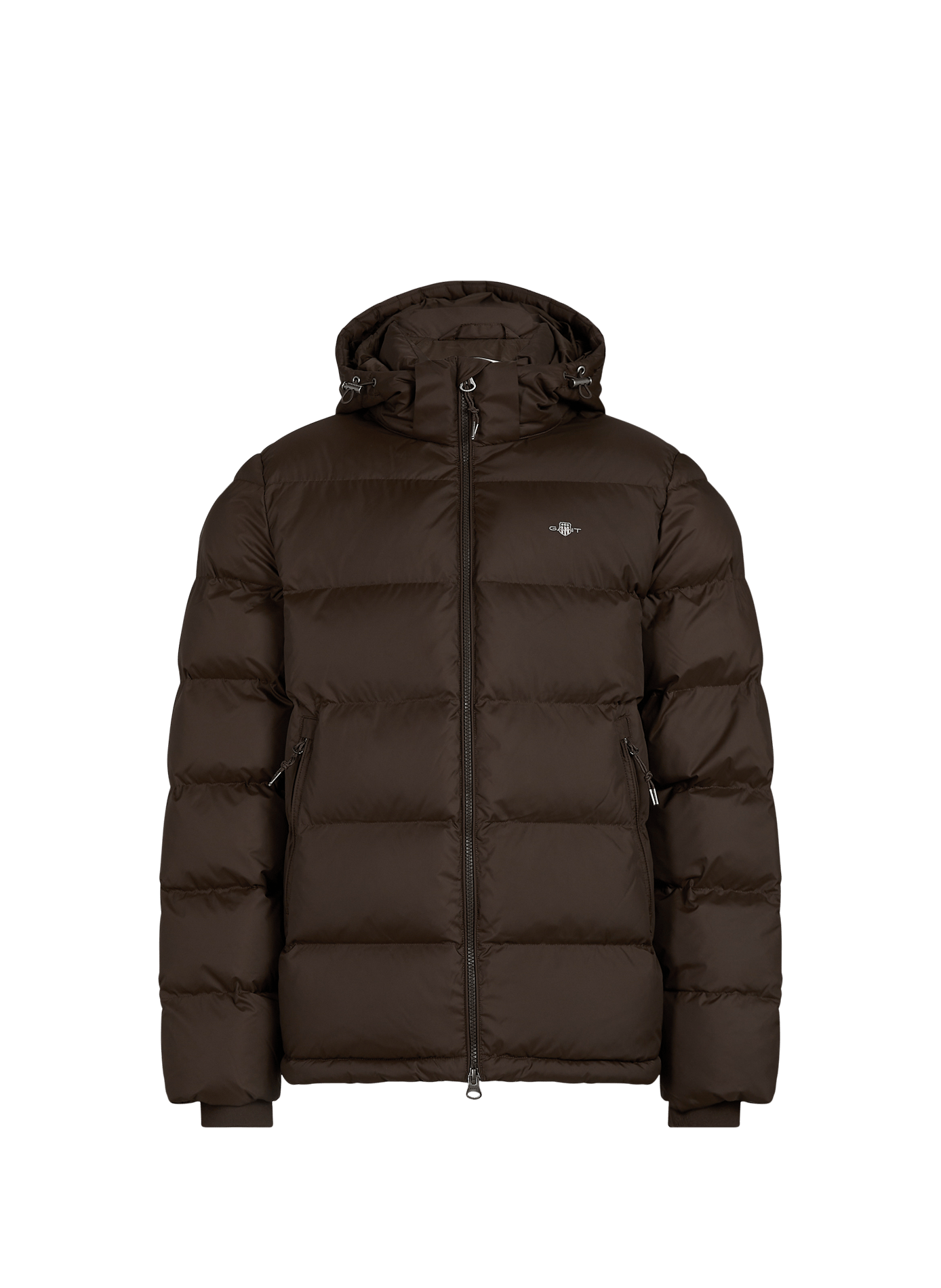 Oversized hooded puffer jacket GANT Brown
