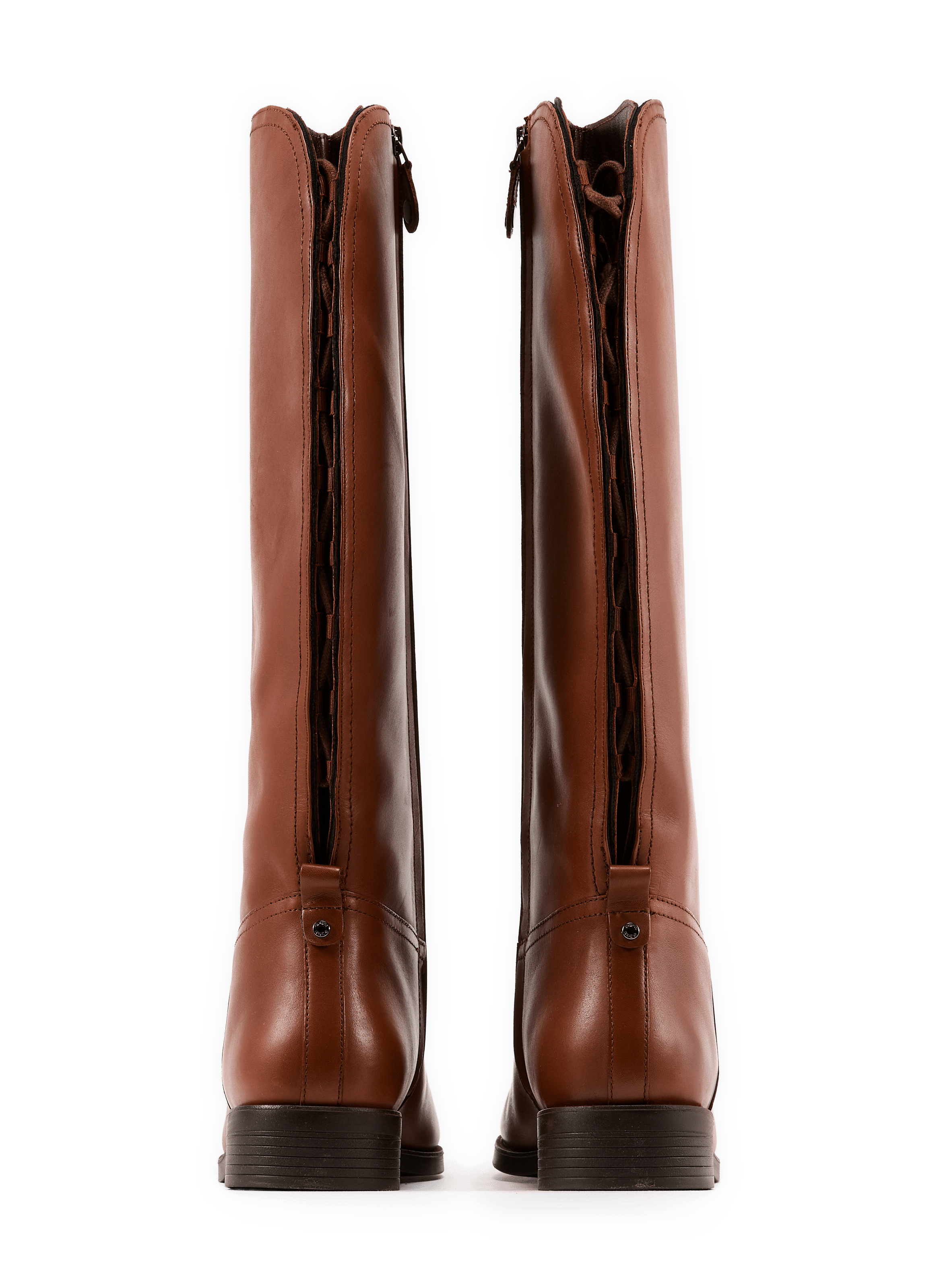 Bottes en cuir mélangé GEOX Braun