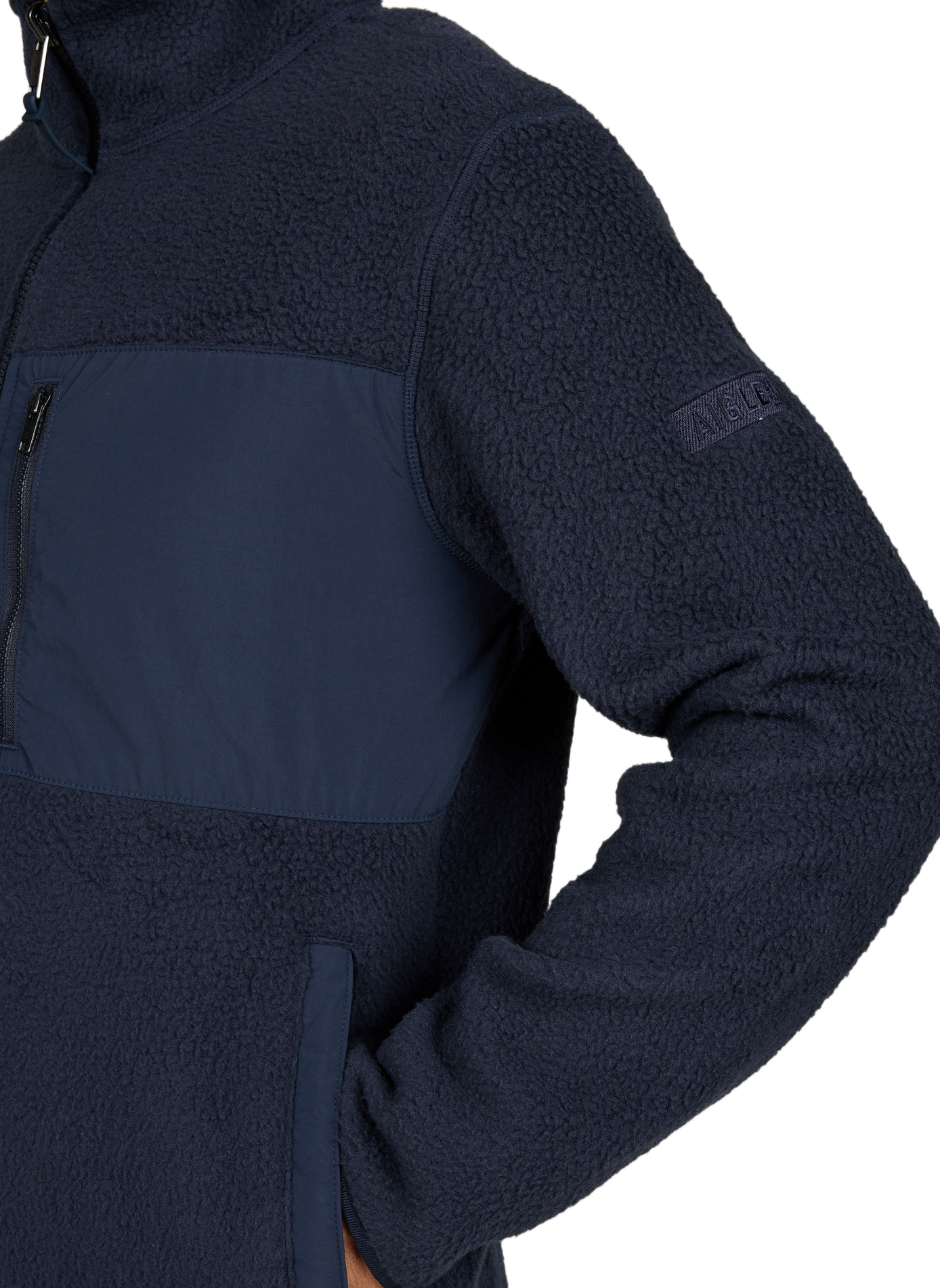Chaqueta polar recta con cuello alto | Azul AIGLE Hombre