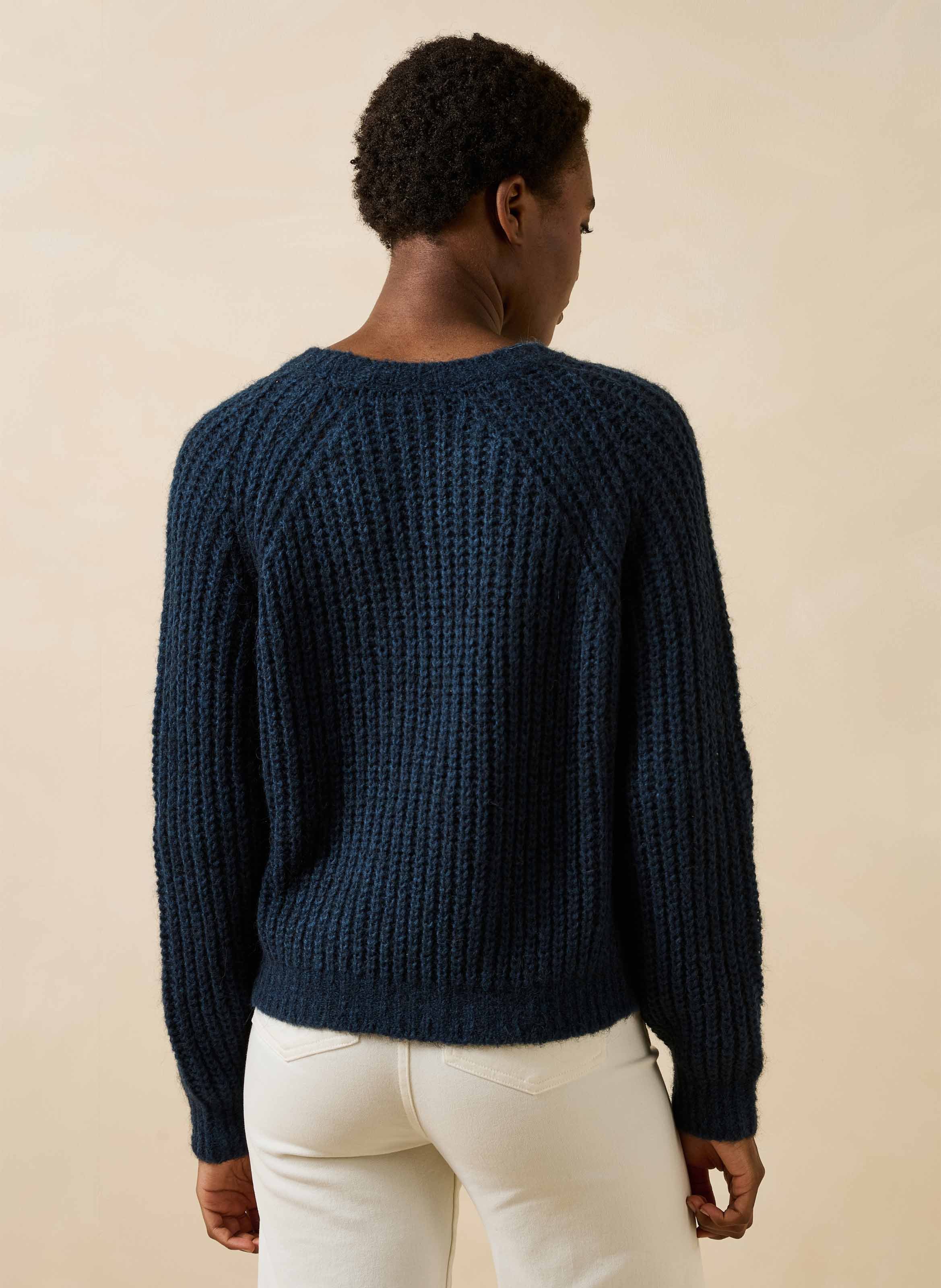 Ruime gebreide trui LA FEE MARABOUTEE Blauw