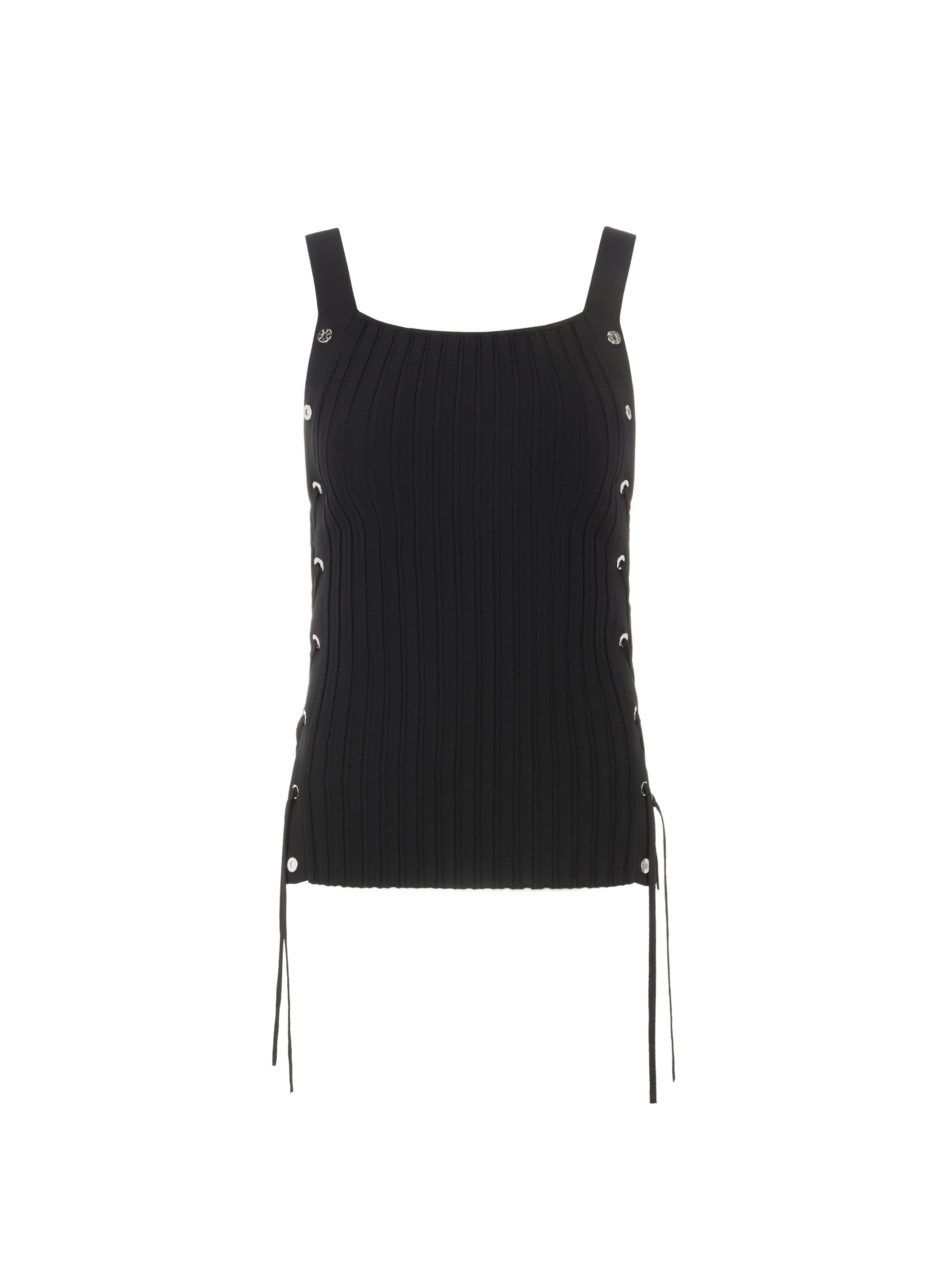 Top avec lacets en maille