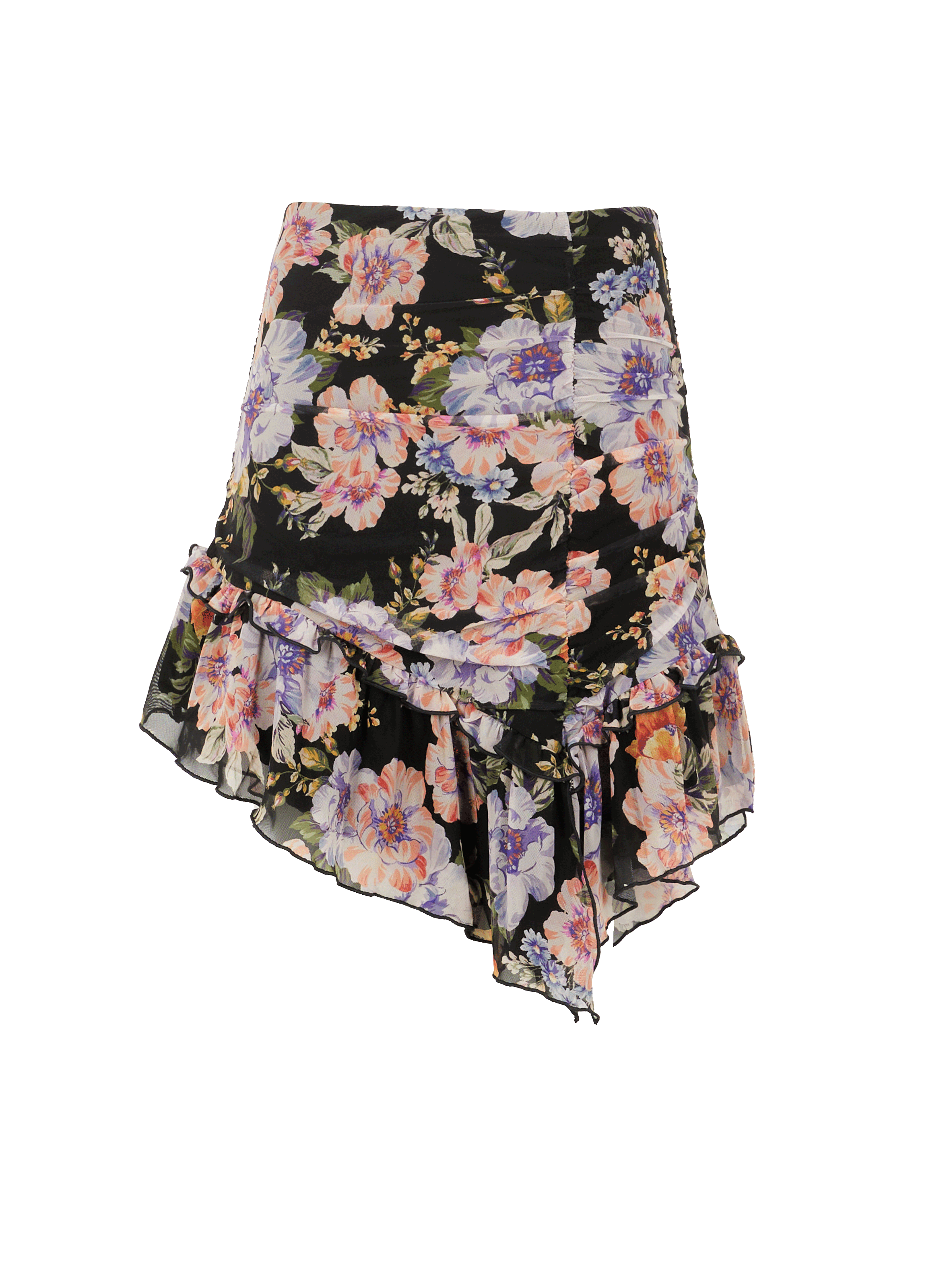 Jupe courte en tulle imprimé