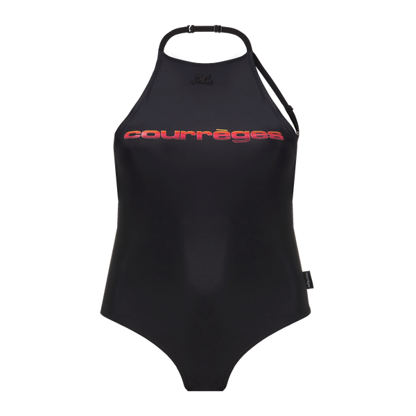 Courrèges Bodysuit With Logo In Black