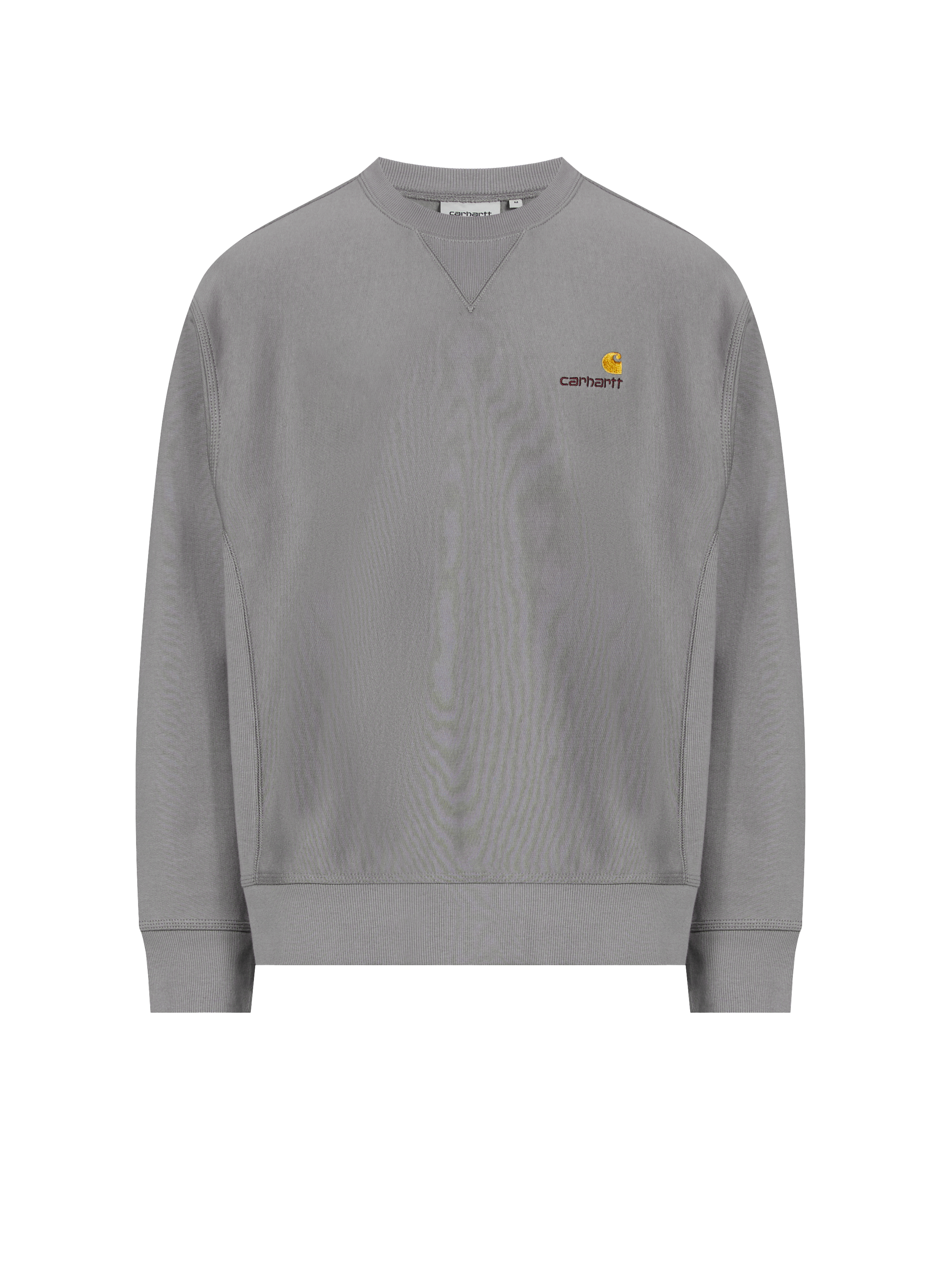 Straight sweatshirt with embroidered cotton logo CARHARTT WIP Grey