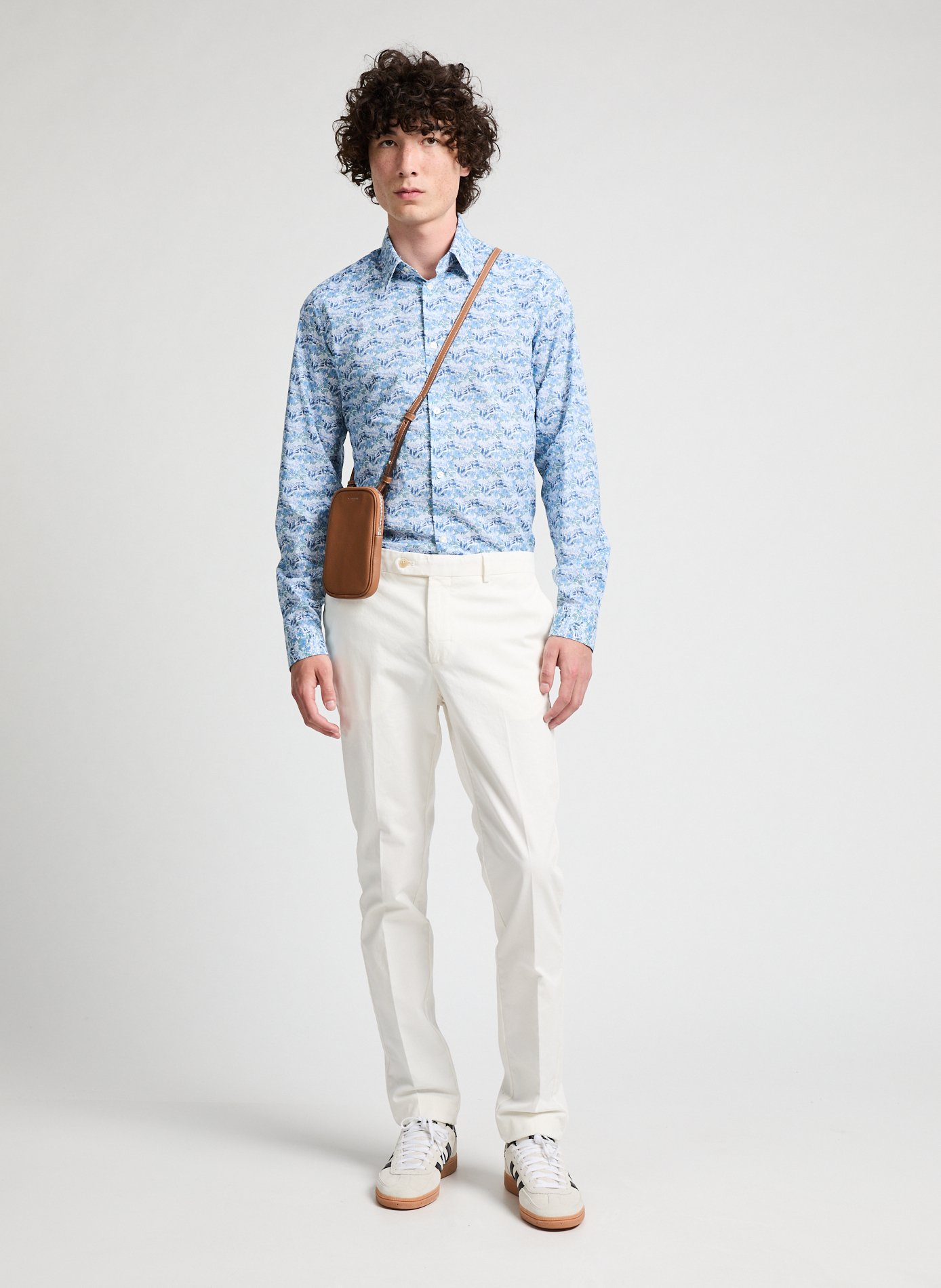 Chemise imprimée en coton Dropico AU PRINTEMPS PARIS Bleu