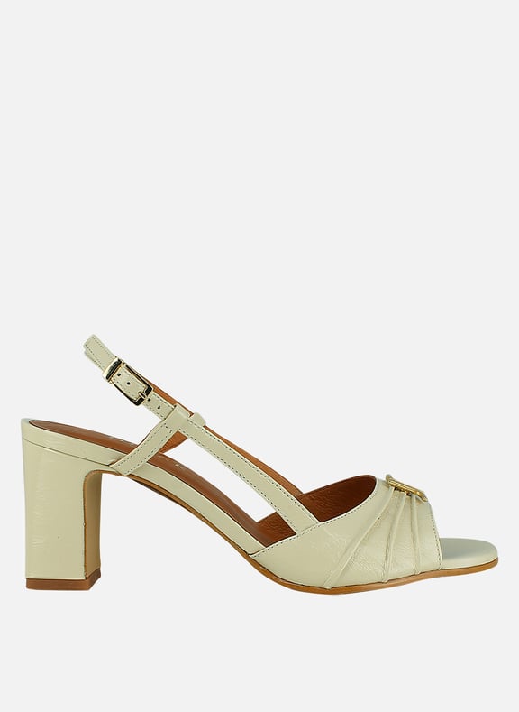 Sandales à talons en cuir victi Blanc by JONAK JONAK Sandales à talons en cuir victi Blanc