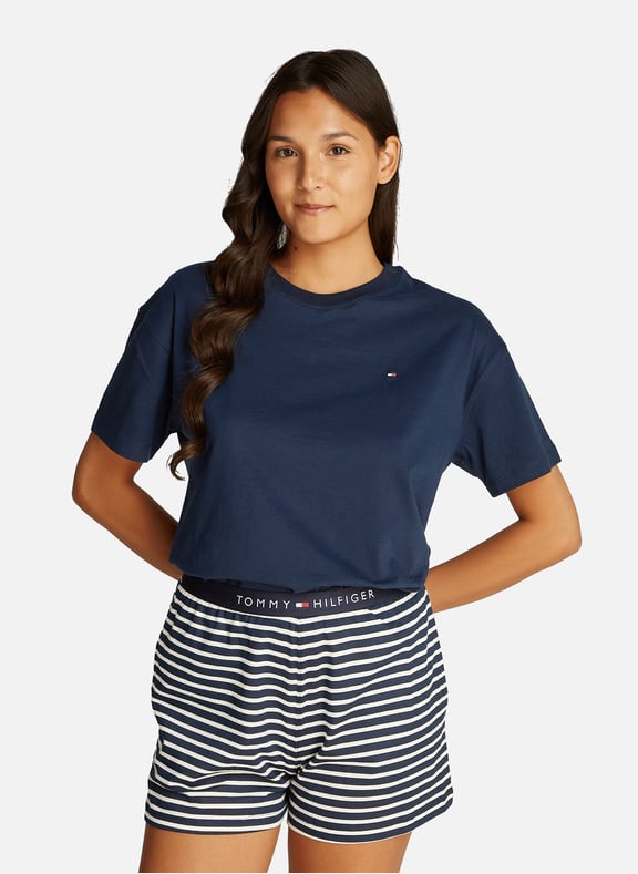 Ensemble de pyjama imprimé en coton Bleu by TOMMY HILFIGER TOMMY HILFIGER Ensemble de pyjama imprimé en coton Bleu