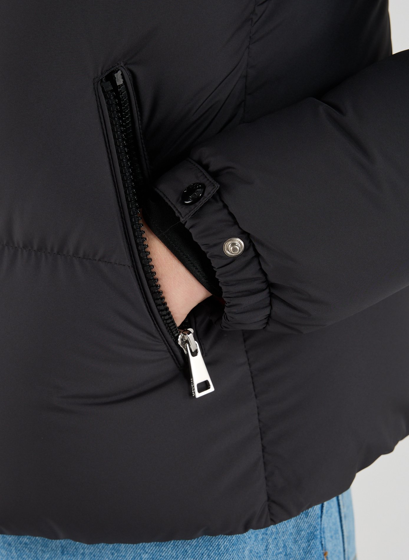 Quilted jacket with removable hood MONCLER Black