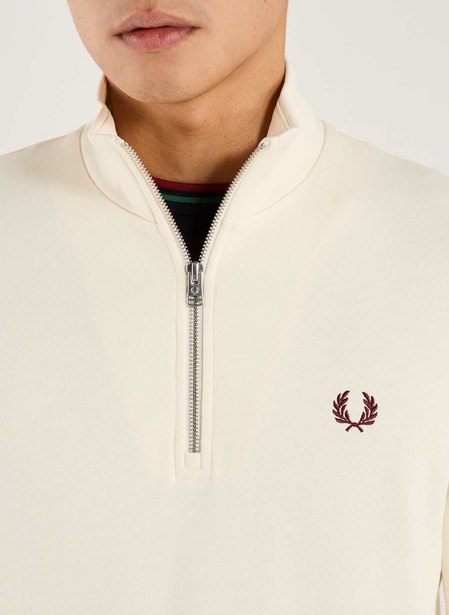 Cotton sweatshirt FRED PERRY Beige
