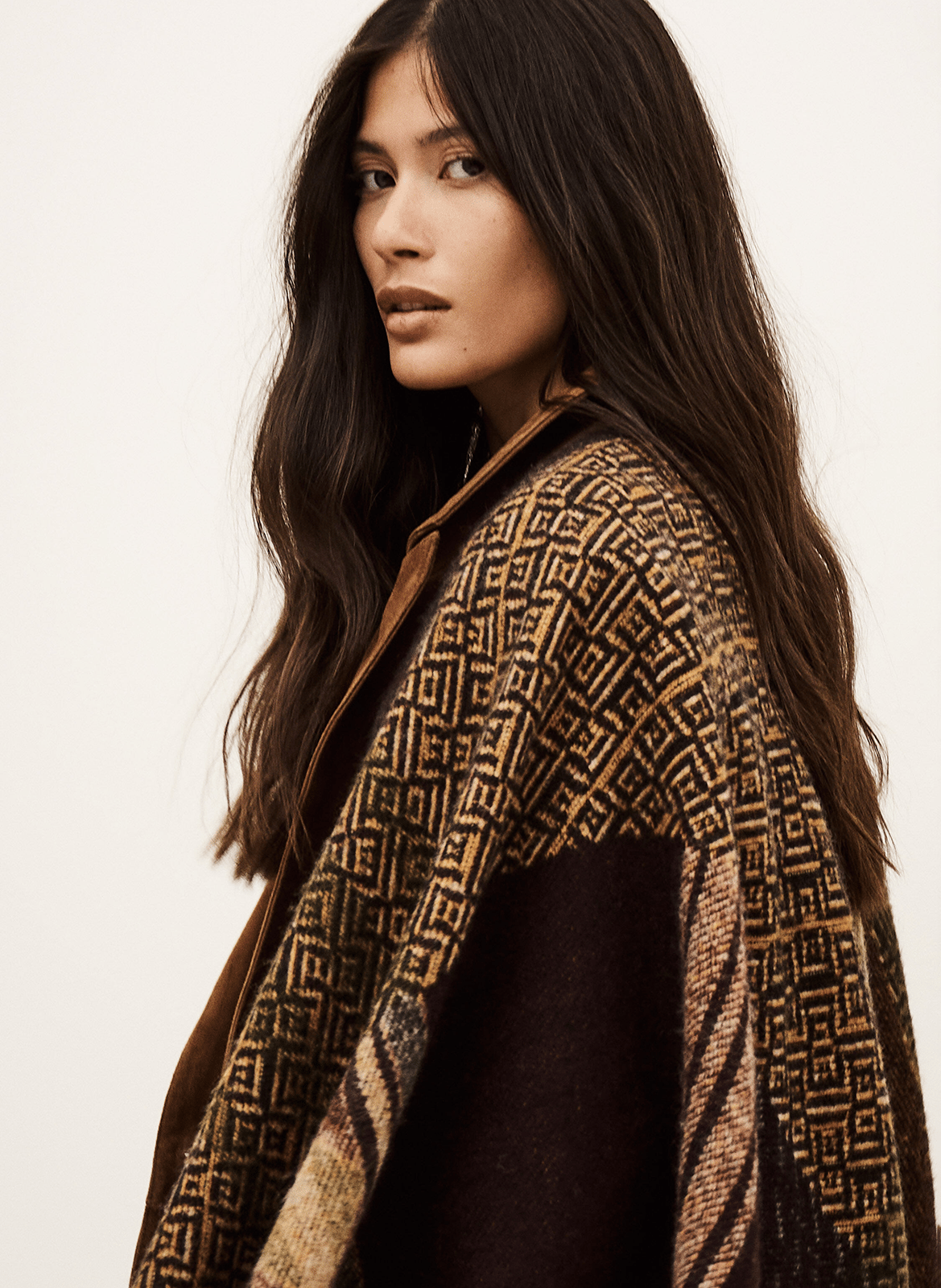 Poncho imprimé panama BA&SH Multicolore