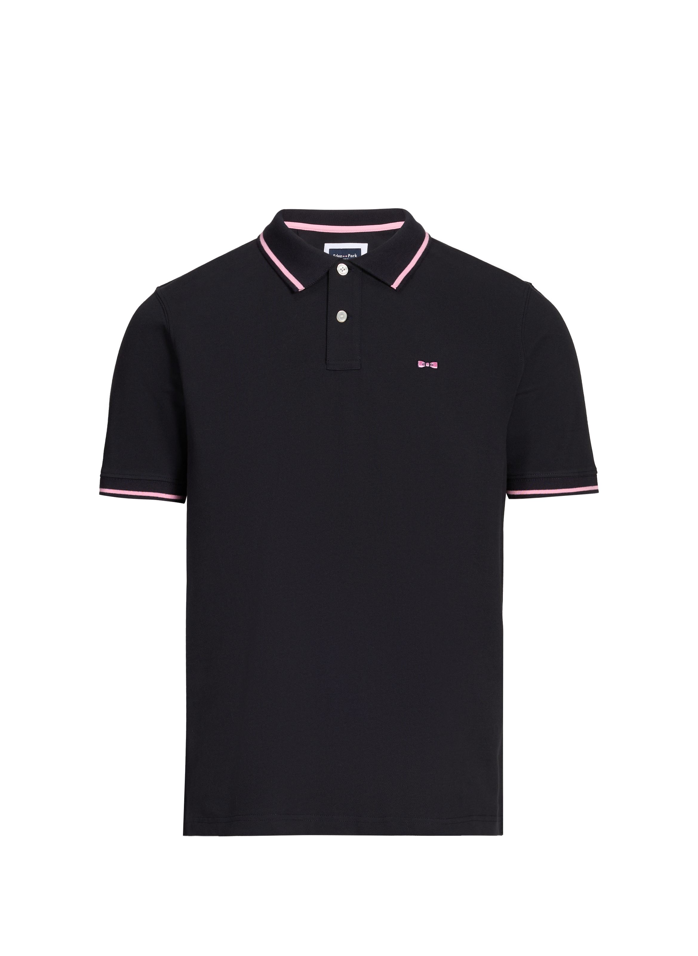 Short-sleeved cotton polo shirt Blue by EDEN PARK EDEN PARK Short-sleeved cotton polo shirt Blue