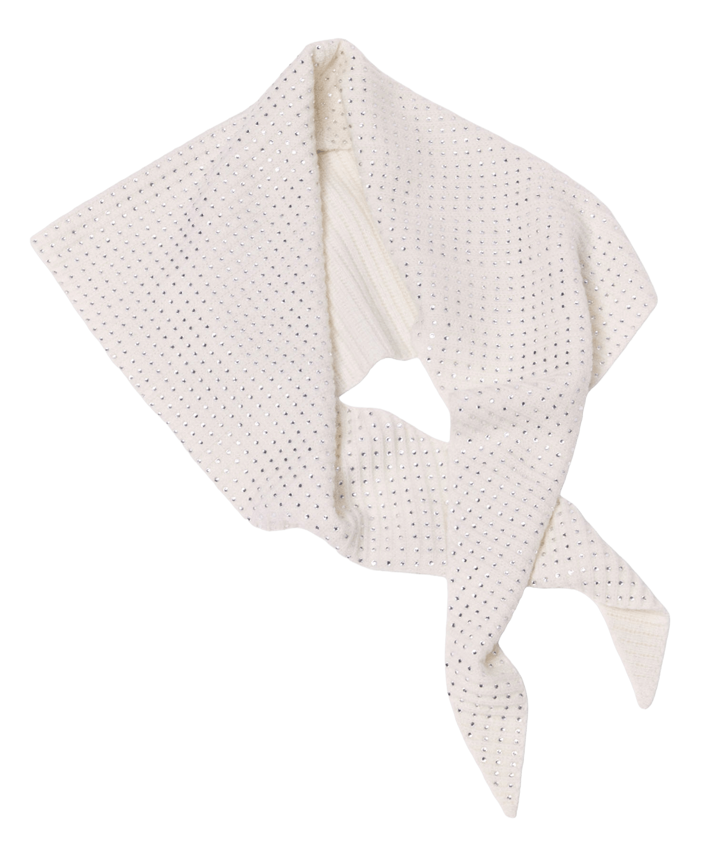 Echarpe triangle en laine MAJE Beige