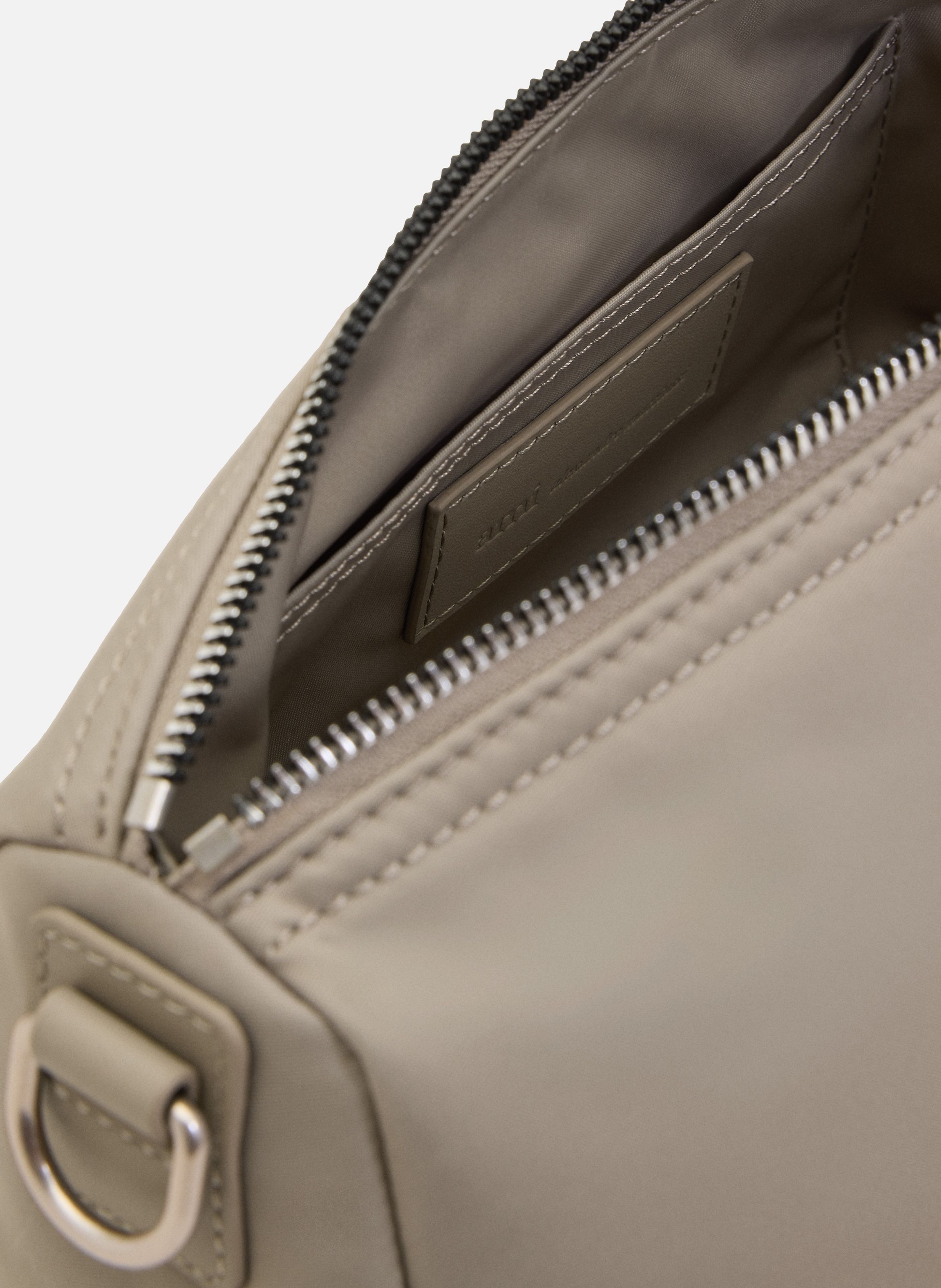 Sac marcel en nylon ouatiné unisexe AMI PARIS Gris