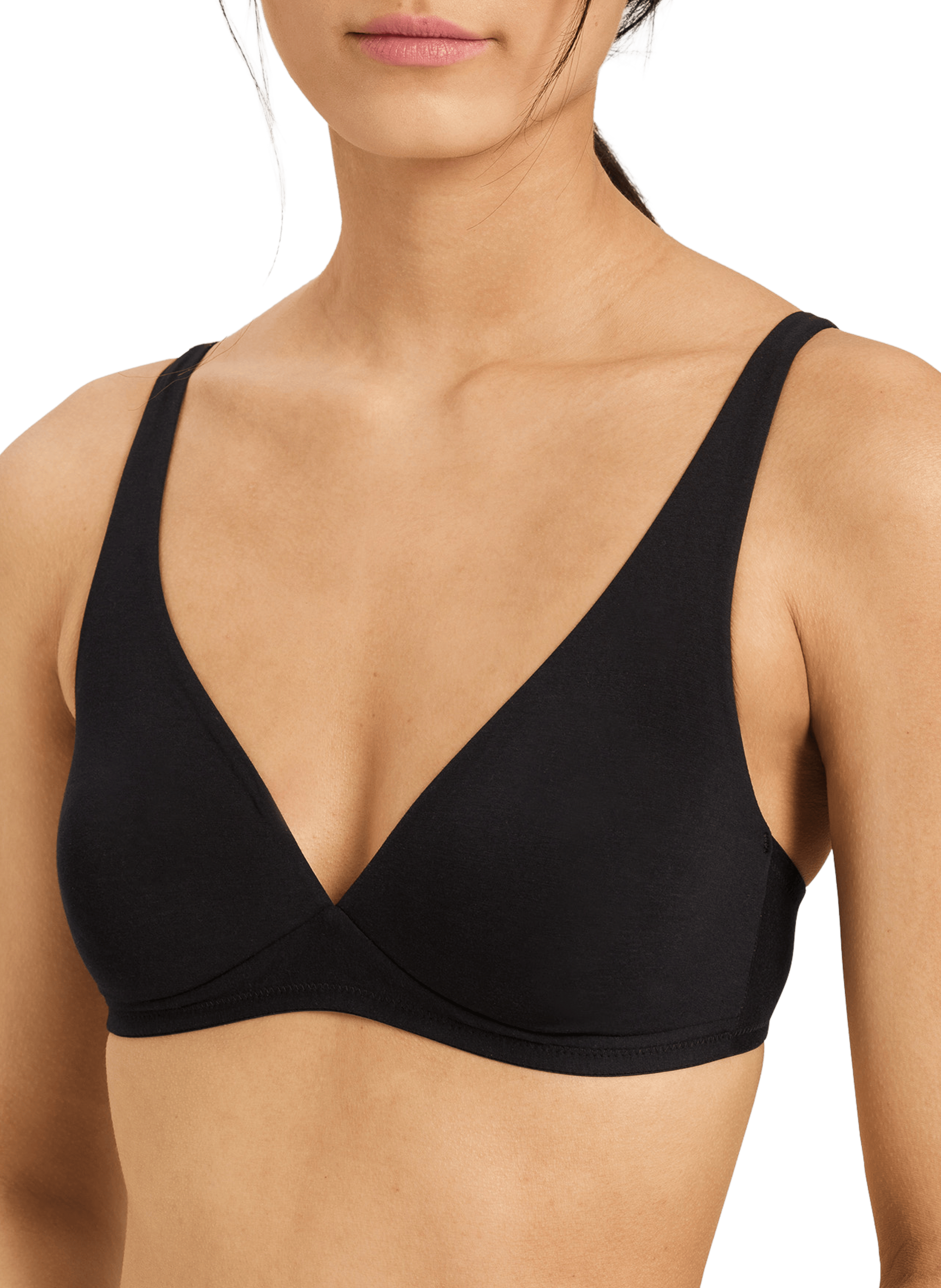 Cotton bra top HANRO Black