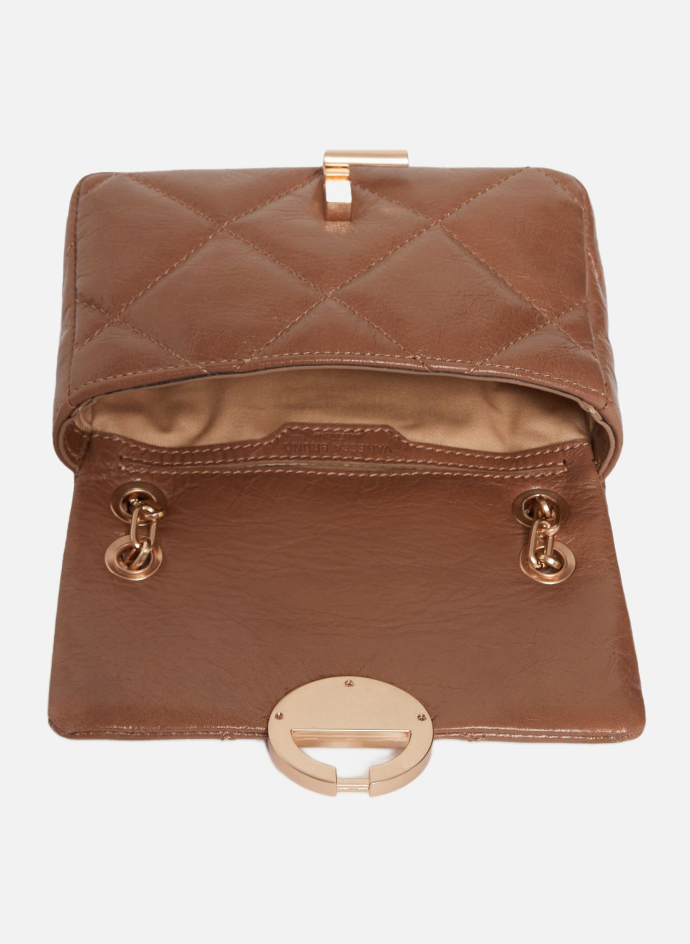 Petit sac moon en cuir VANESSA BRUNO Marron