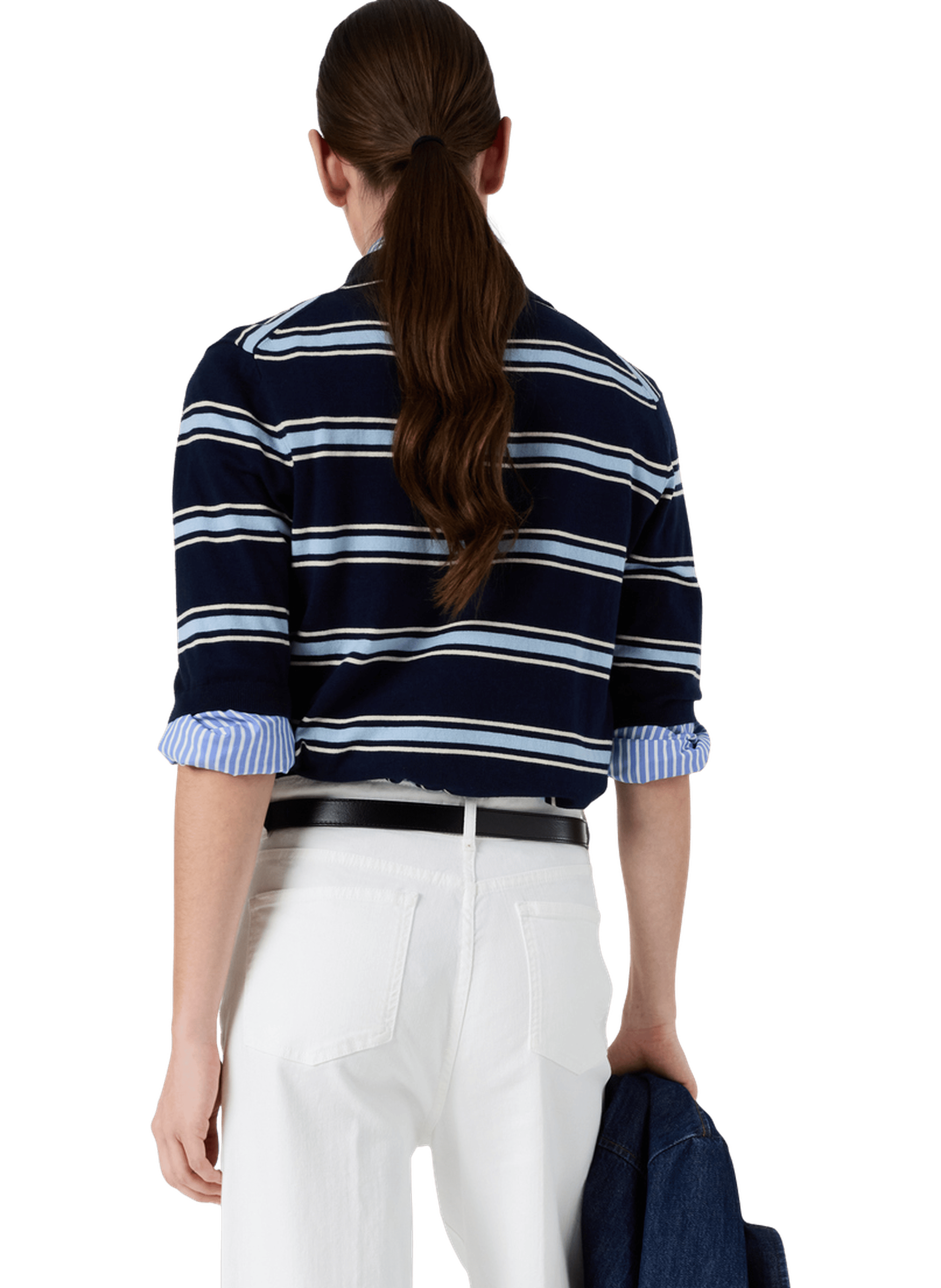 Polo rayé à manches courtes - leila GERARD DAREL Bleu