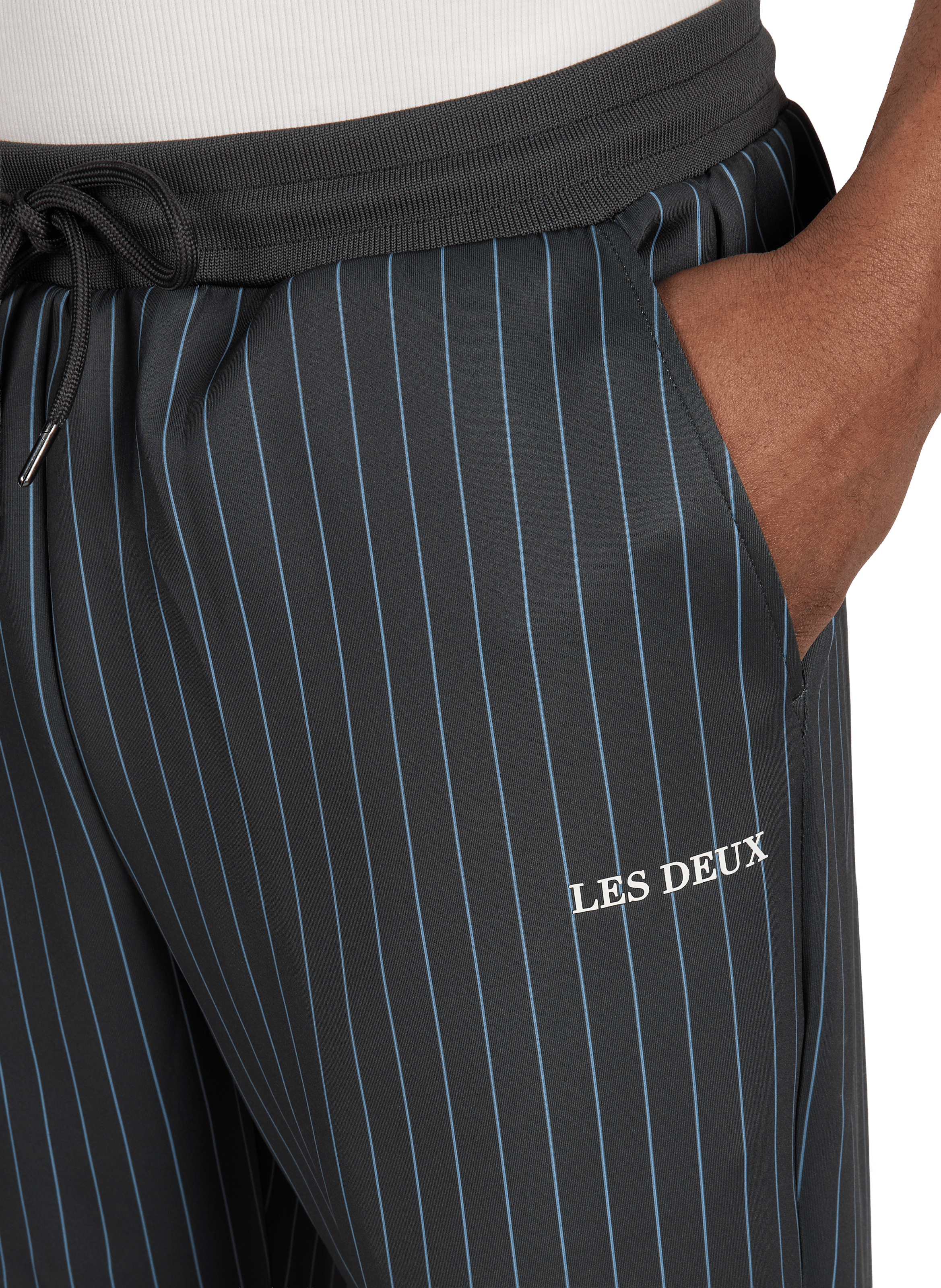 Straight Striped Ballier Trousers LES DEUX Grey