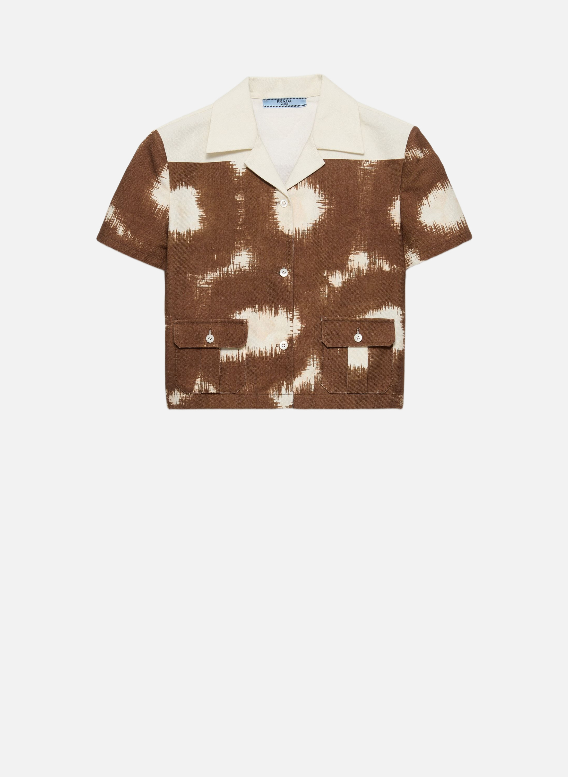 Chemise en toile imprimée PRADA Marron