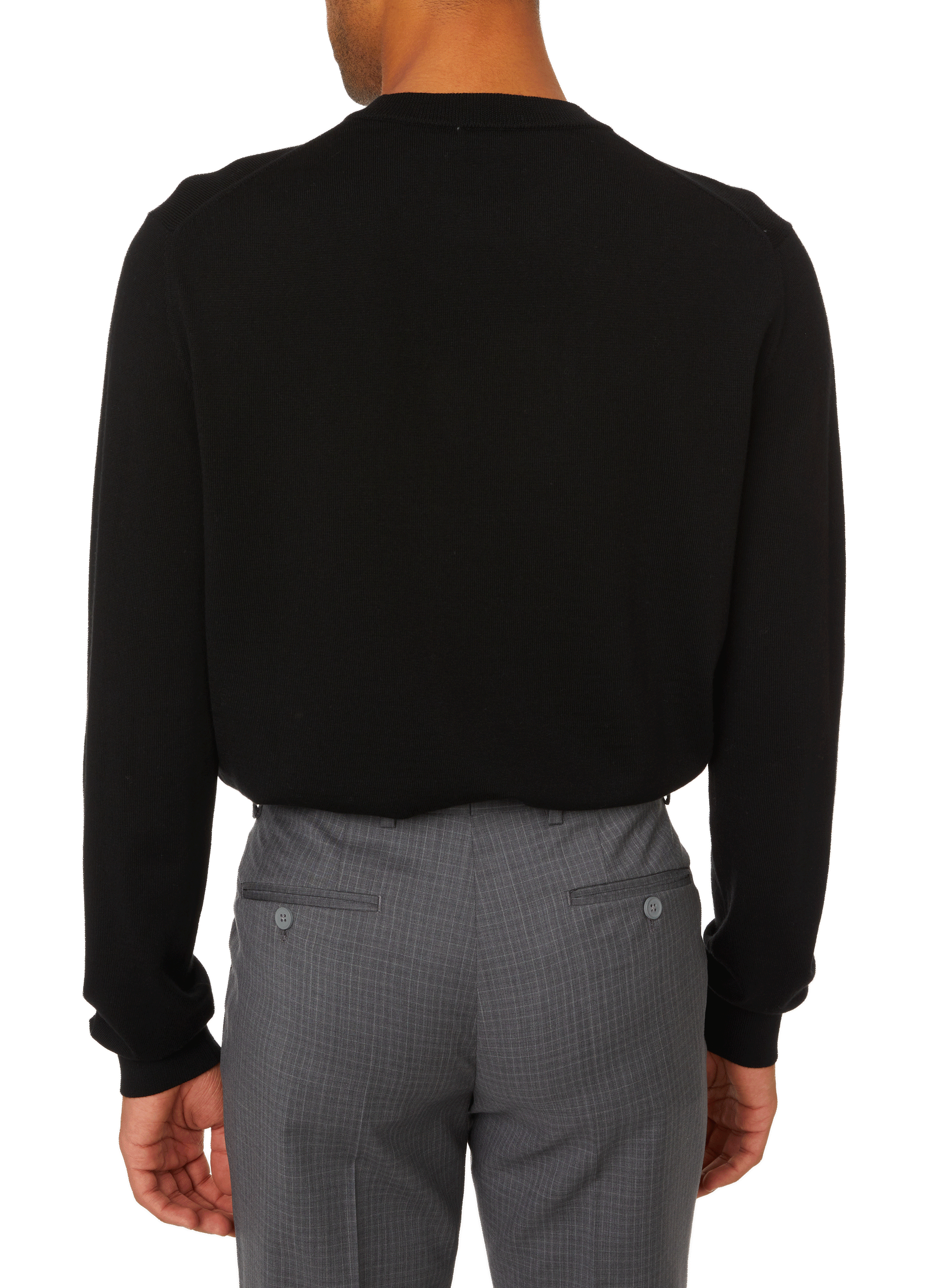 Pull Arnau col rond en laine mérinos SAISON 1865 Noir