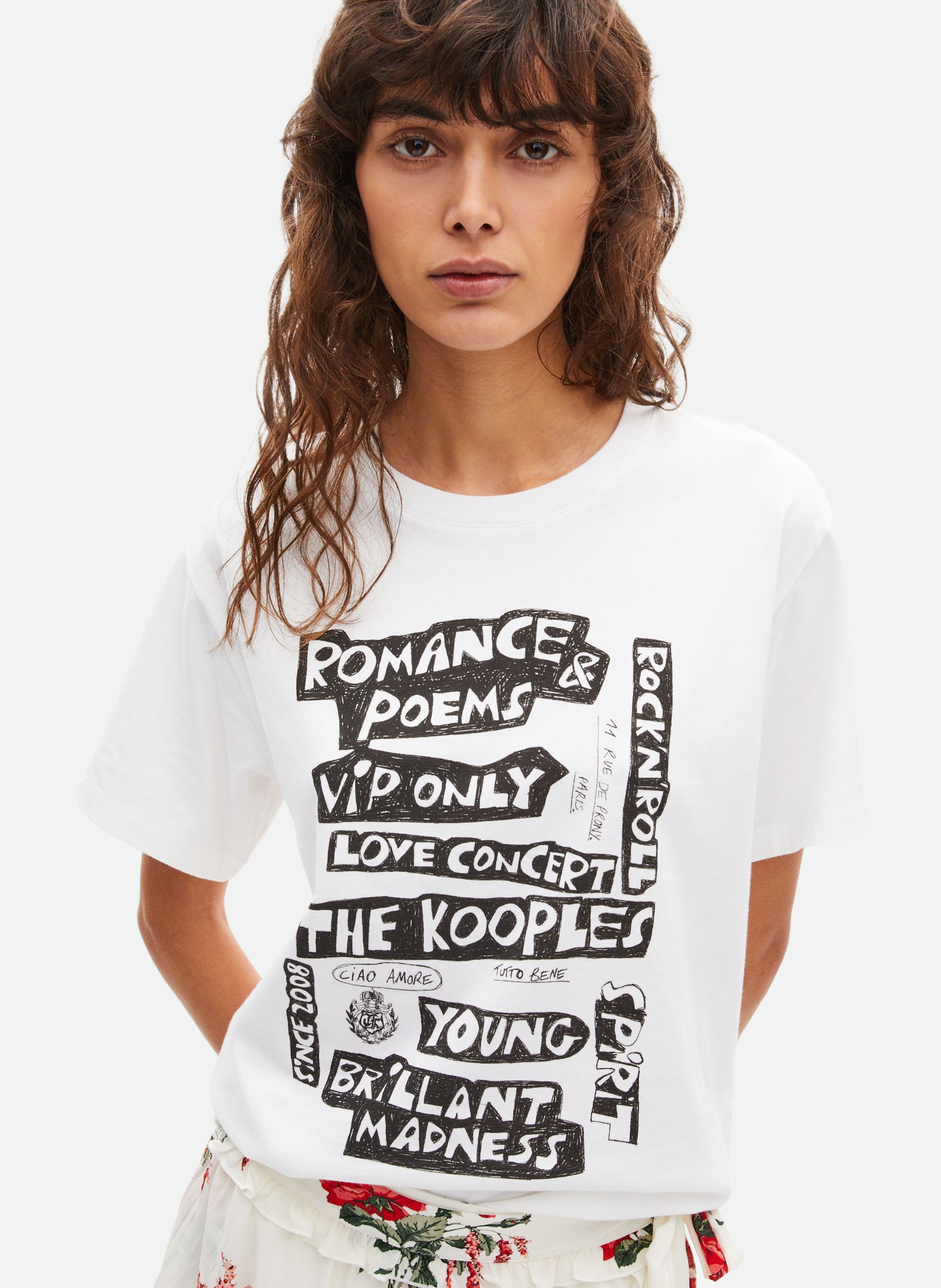 T-shirt avec sérigraphie THE KOOPLES Blanc