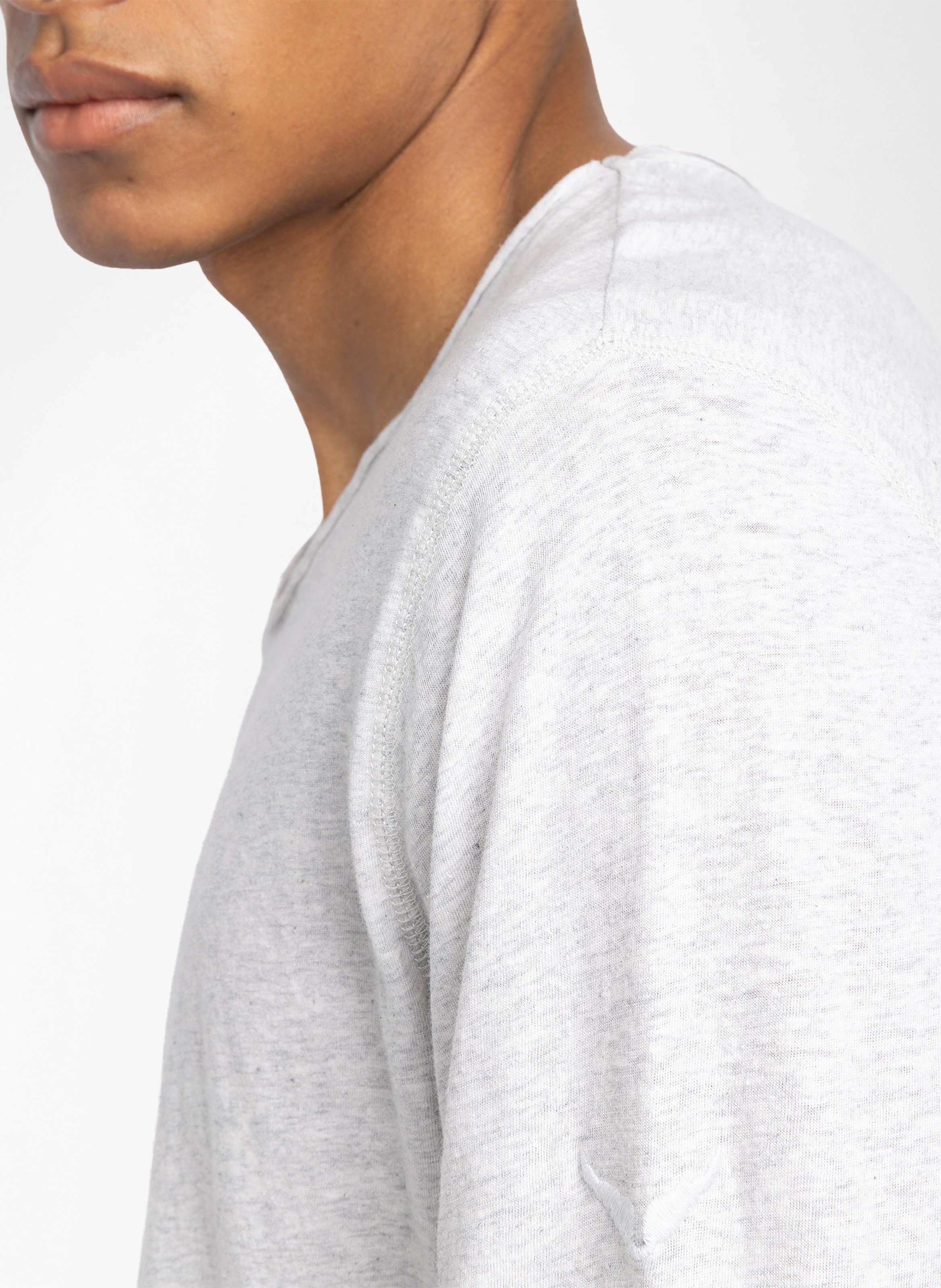 Tee-shirt droit en coton monastir ZADIG&VOLTAIRE Gris