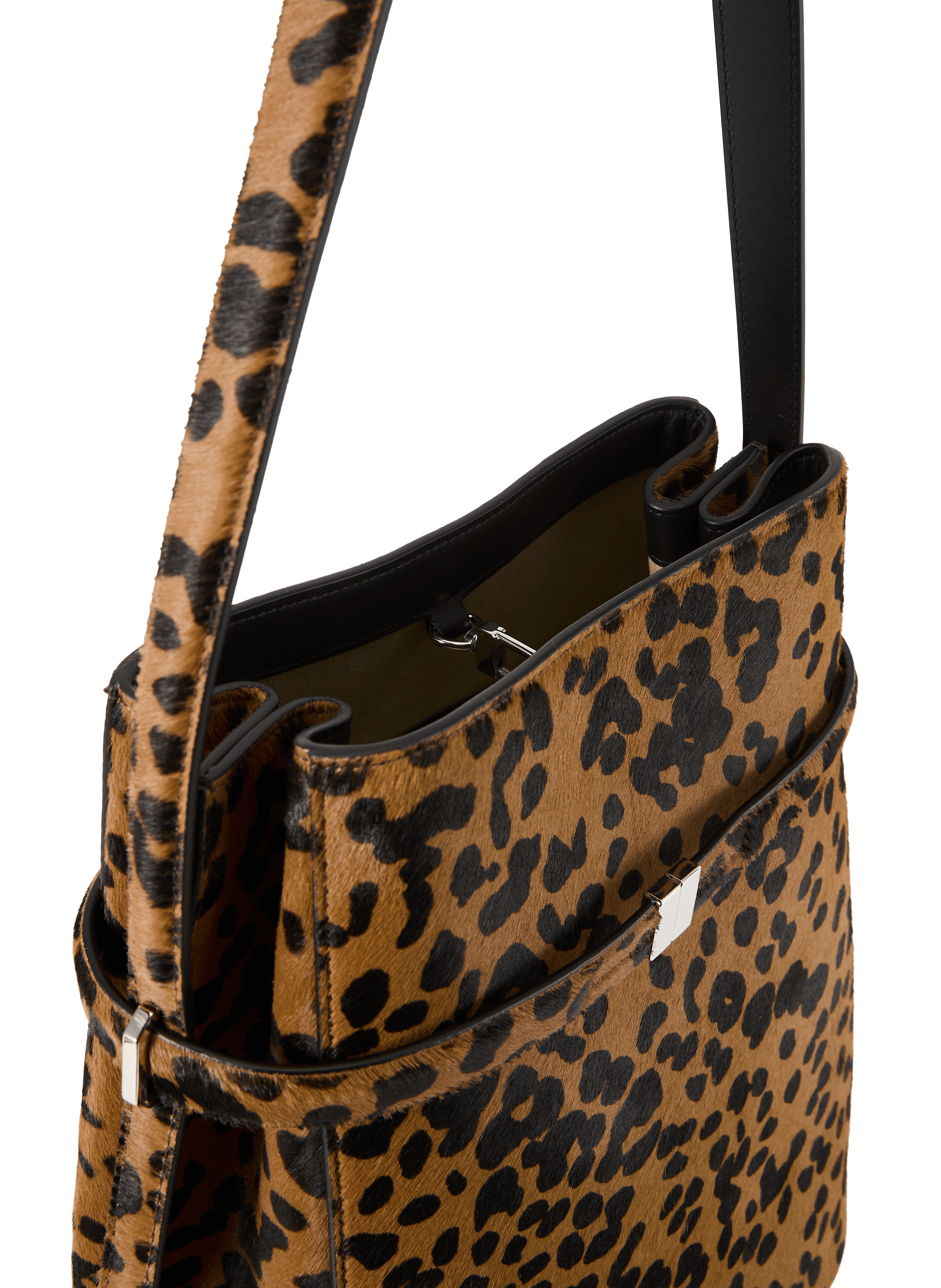 Grand sac seau à ceinture imprimé en cuir poulain TOTEME Multicolore