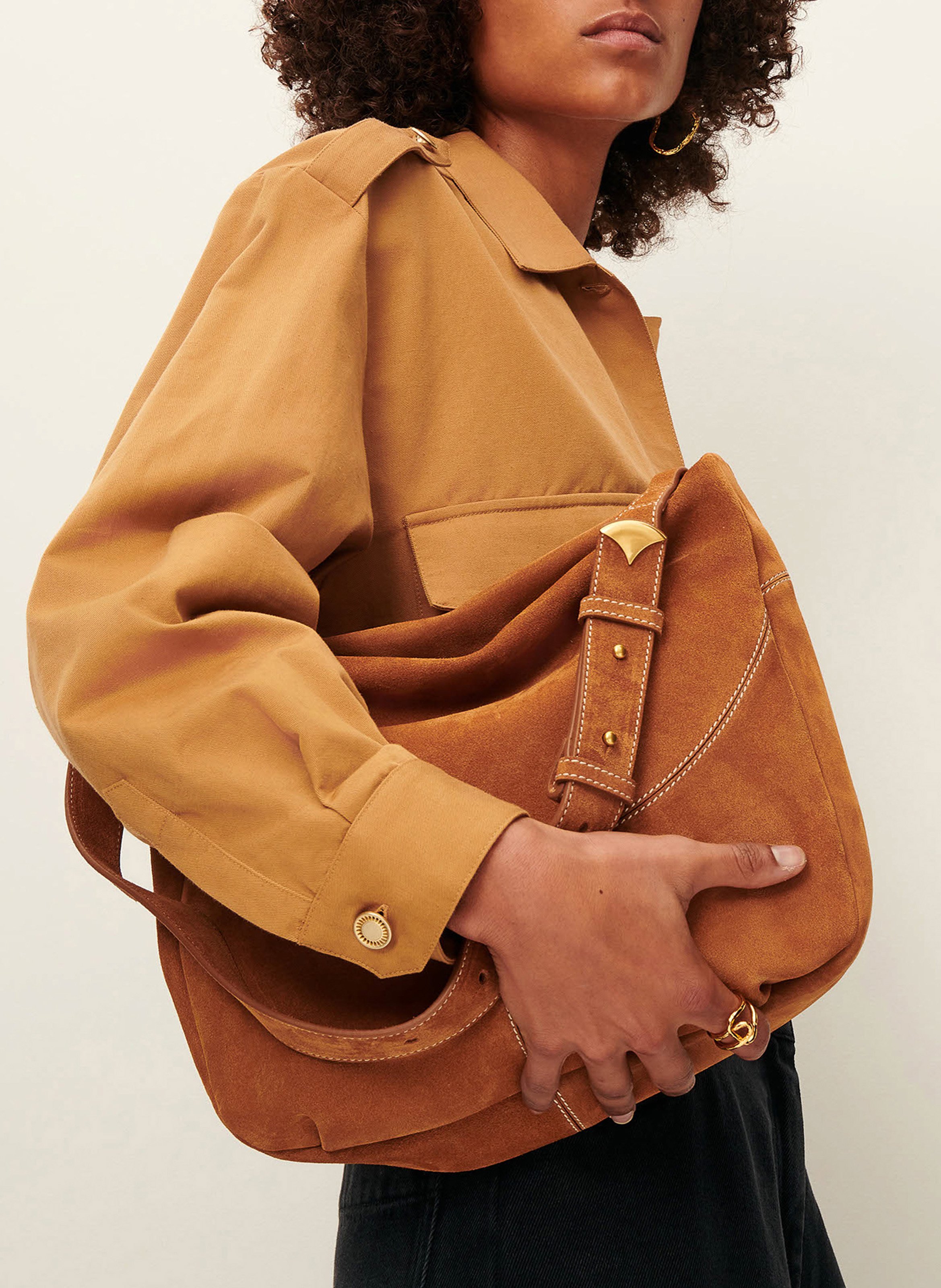 Sac porté épaule en cuir divilio SESSUN Beige