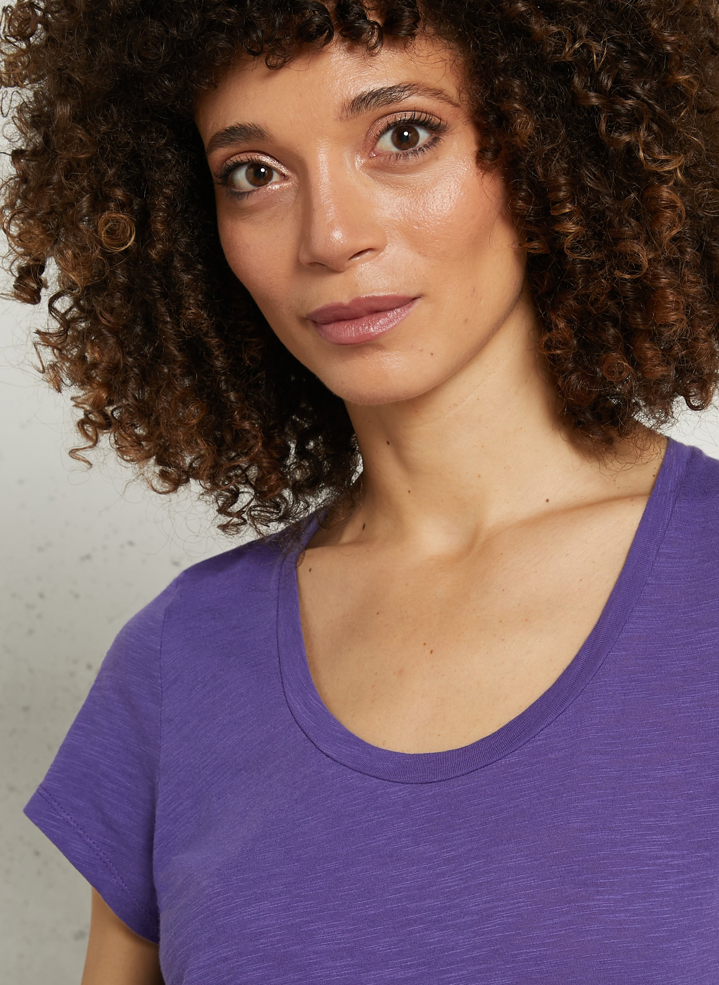 Tee-shirt col rond en coton mélangé jacksonville AMERICAN VINTAGE Violet