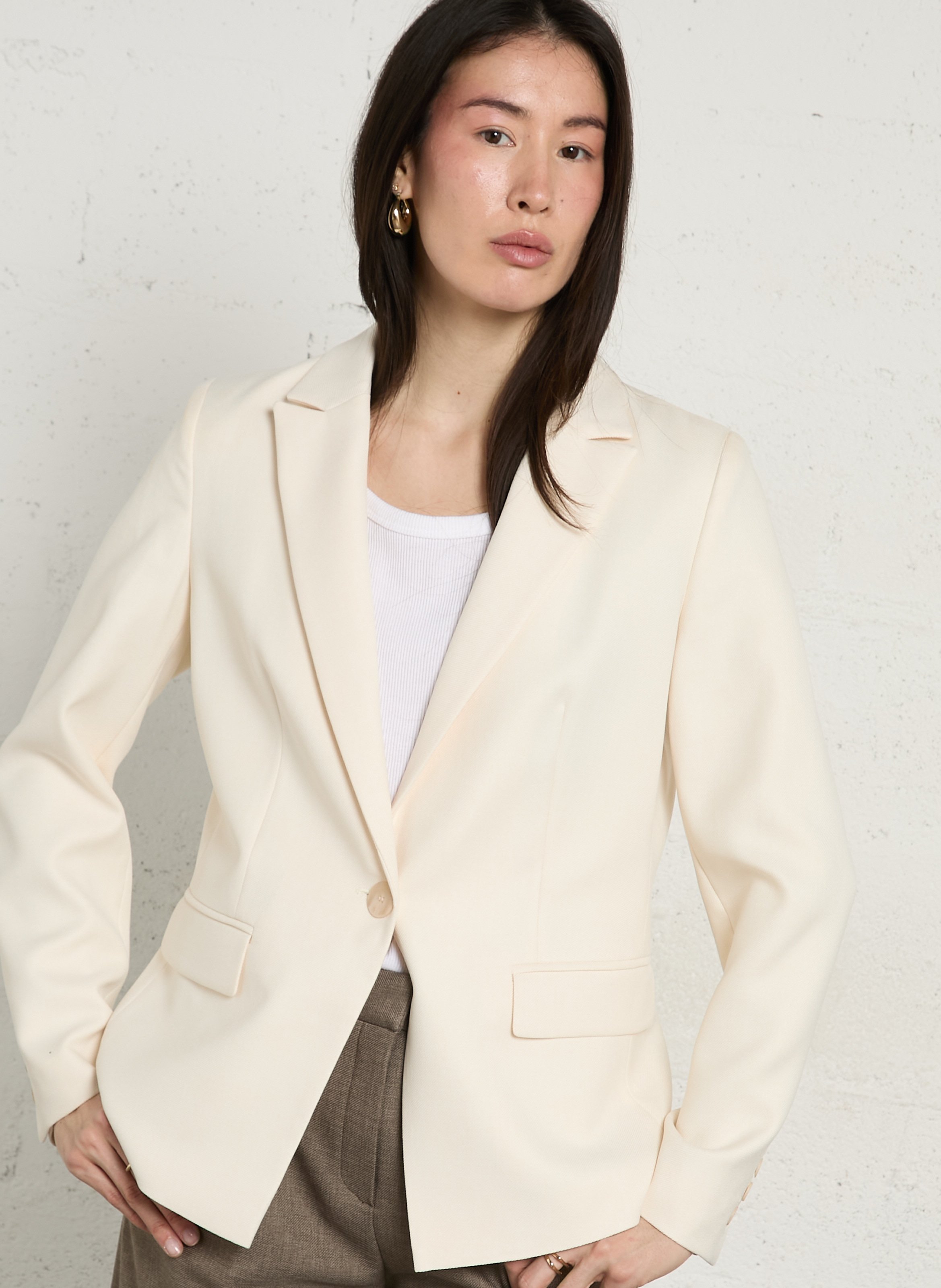 Veste de tailleur ajustée simone MAISON 123 Beige