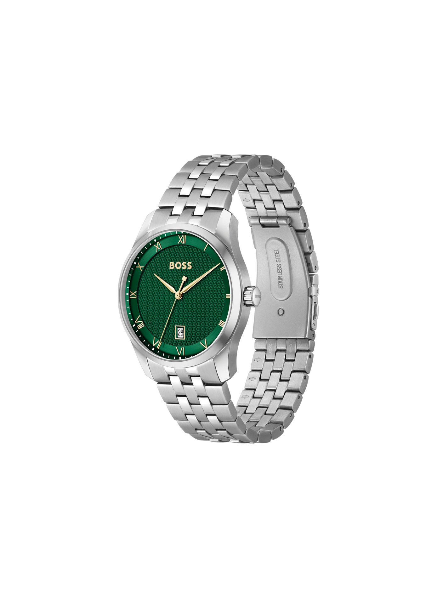 Montre quartz Principle en acier inoxydable BOSS MONTRES Vert