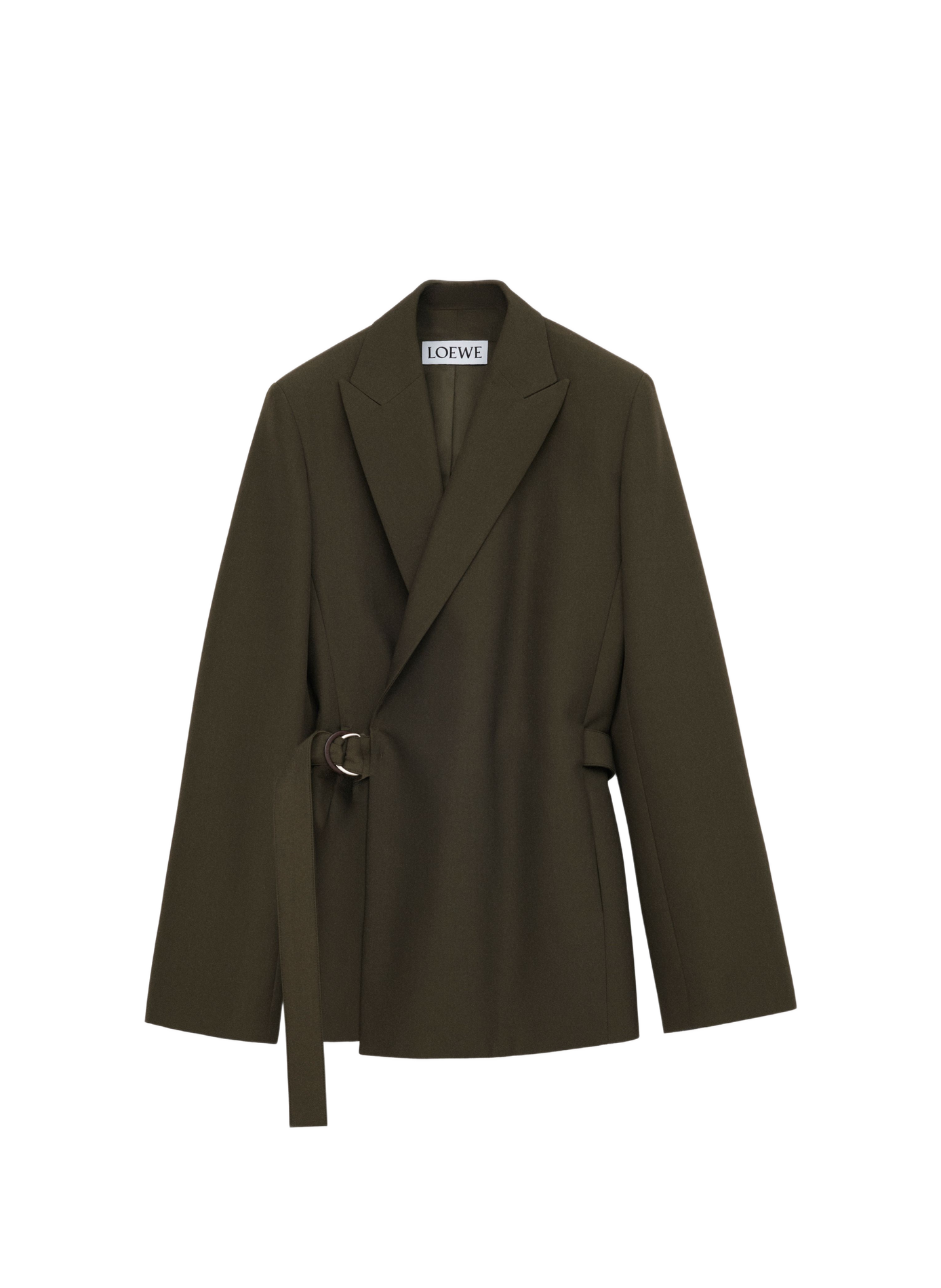 Tailored draped wool blazer LOEWE Green