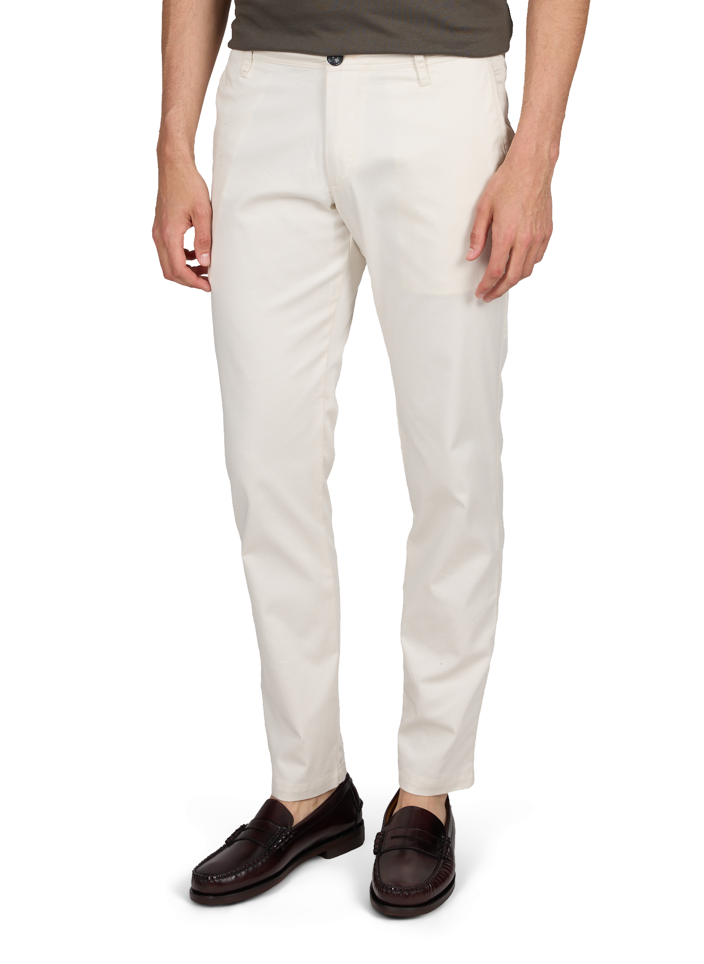 Pantalon slim en coton mélangé ARMANI EXCHANGE Beige